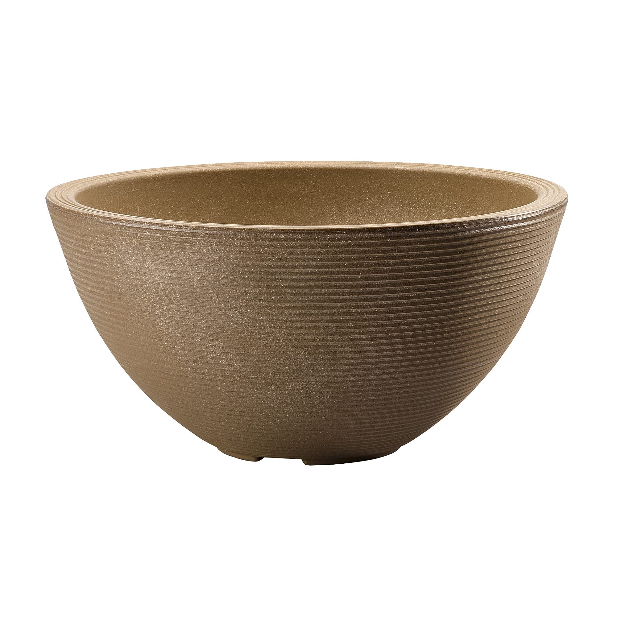 **Delano 20-Inch Double-Walled Planter - Mocha Brown Indoor/Outdoor Flower Pot for Patio, Garden & Home Decor | Crescent Garden**