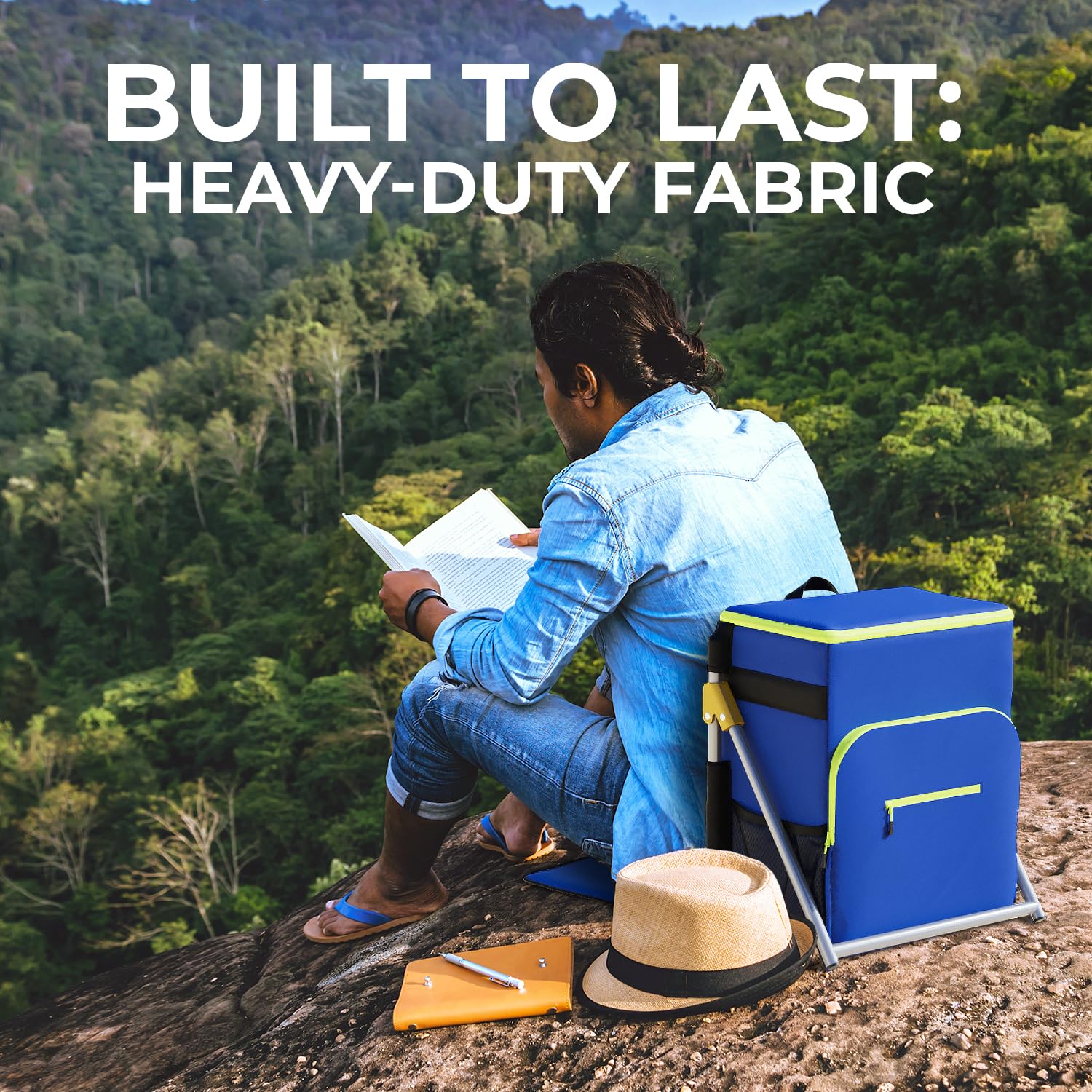 Everlasting Comfort 2-in-1 Insulated Cooler Backpack with Built-in Folding Chair - Leakproof & Spacious for Camping, Picnics, Beach Outings - Portable, Durable Cooler Bag for Outdoor Adventures, Tailgating & Hiking