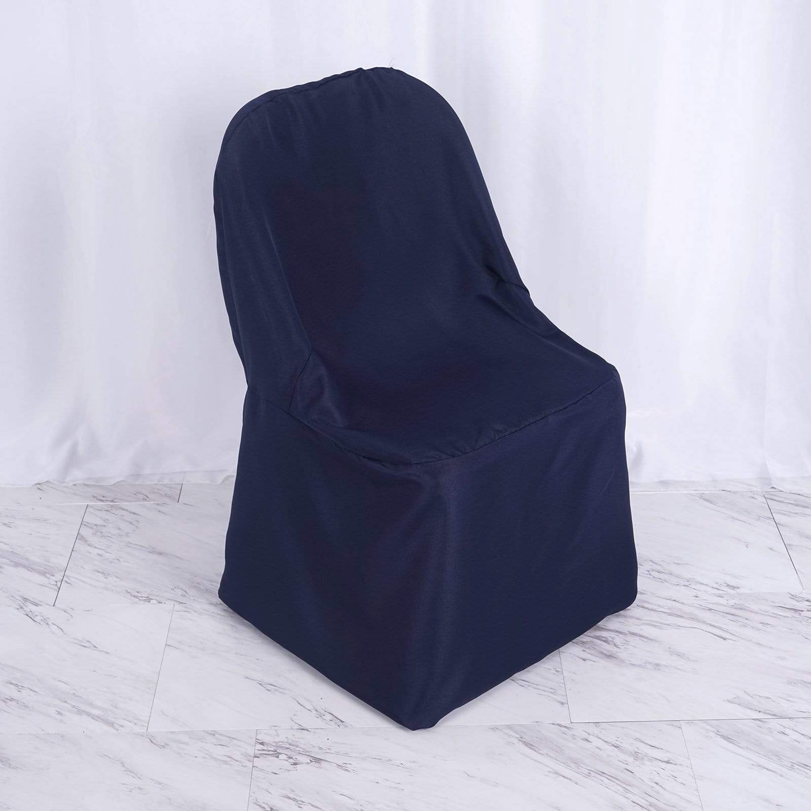 Foldable Flat Chair Covers for Weddings, Parties & Events - Elegant Decorations for Banquets, Receptions & Outdoor Gatherings