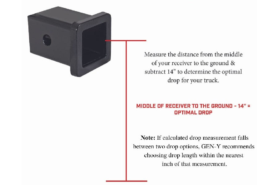 GEN Y Hitch Rebel Economy Drop Hitch with Standard Ball Mount - 2in Shank, 7in Drop - Perfect for Towing Trailers, Boats & Heavy Loads