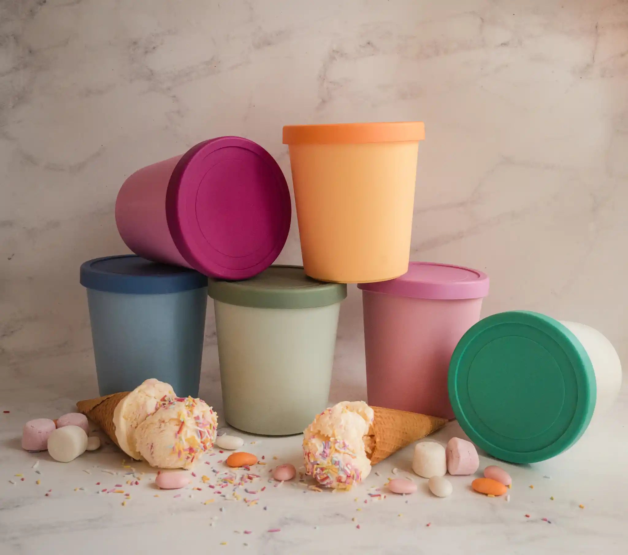 4-Piece Silicone Mixed Lid Set - Airtight & Leakproof for Food Storage - Perfect for Meal Prep, Leftovers & Freezing