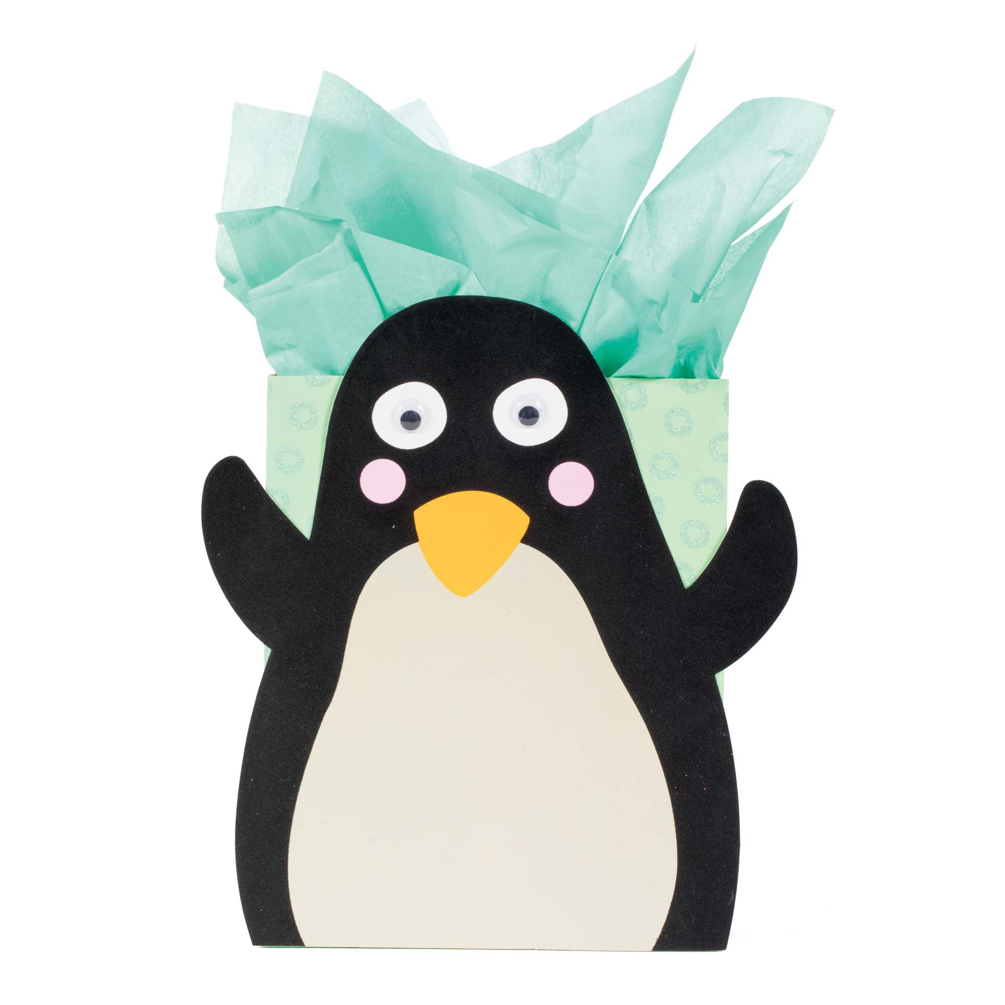 iColoris Medium Frolic and Friends Matte Gift Bag with Black Flocking - Perfect for Birthday Parties, Baby Showers & Holiday Gifting