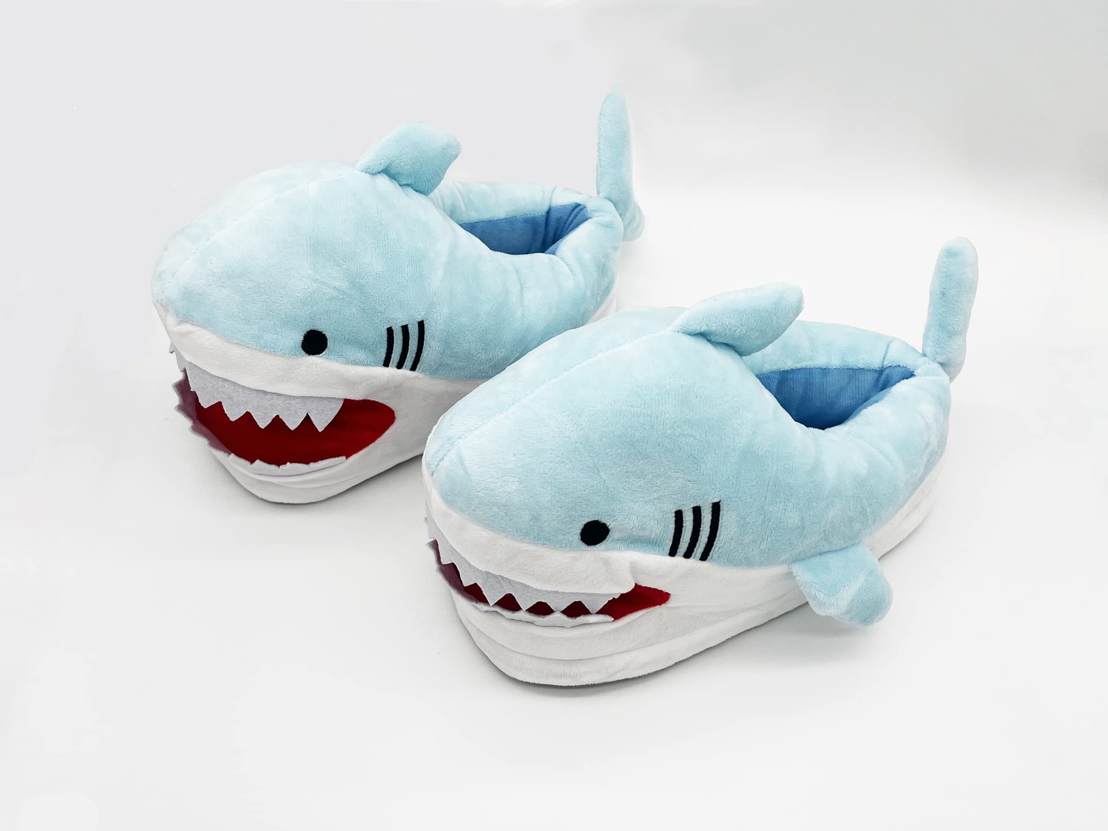 Little Blue Shark Plush Slippers - Cozy Winter House Shoes for Women | Soft Animal Slippers for Indoor Comfort & Gifts