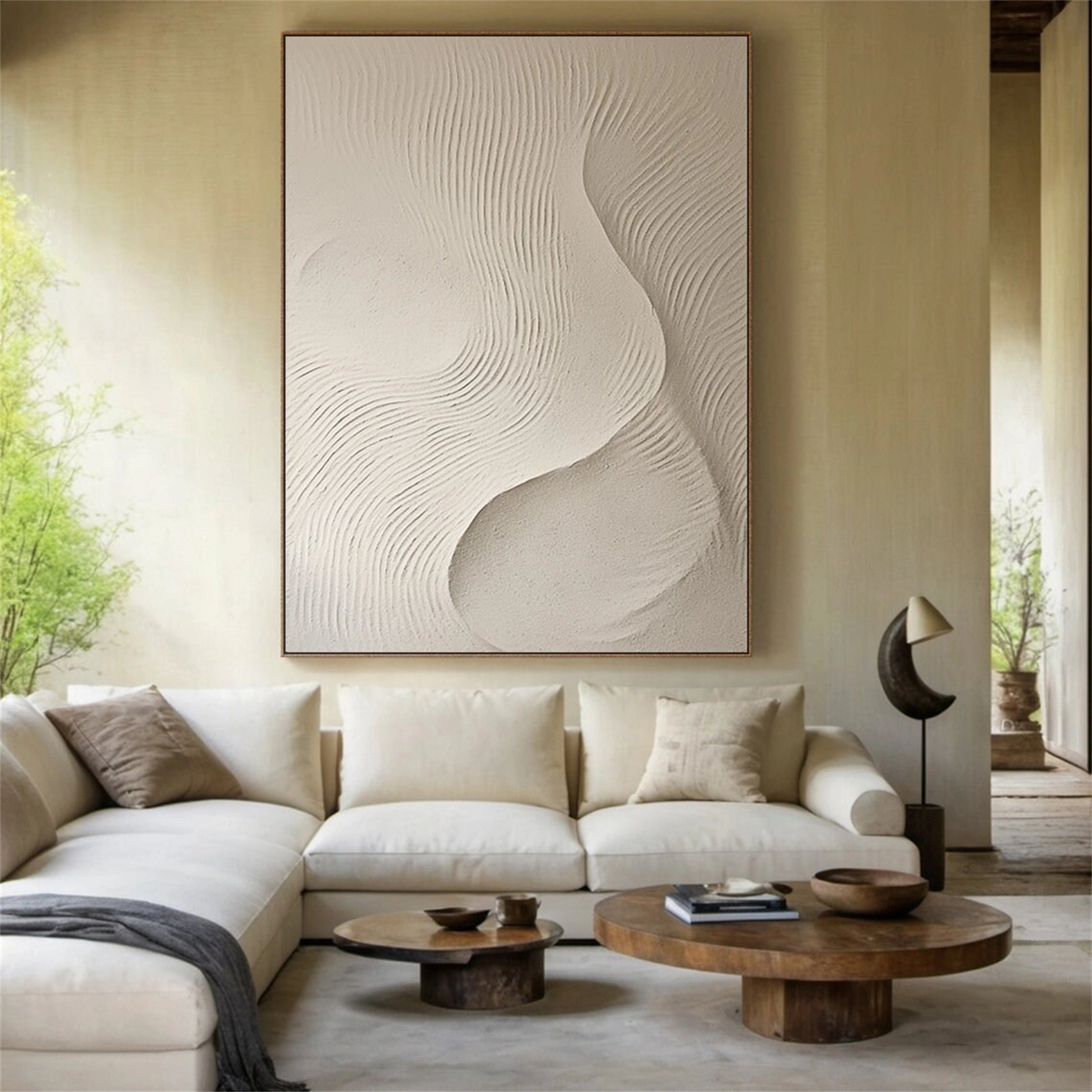 Beige & Brown Abstract Wall Art Print #BB091 - Modern Home Decor for Living Room, Bedroom & Office