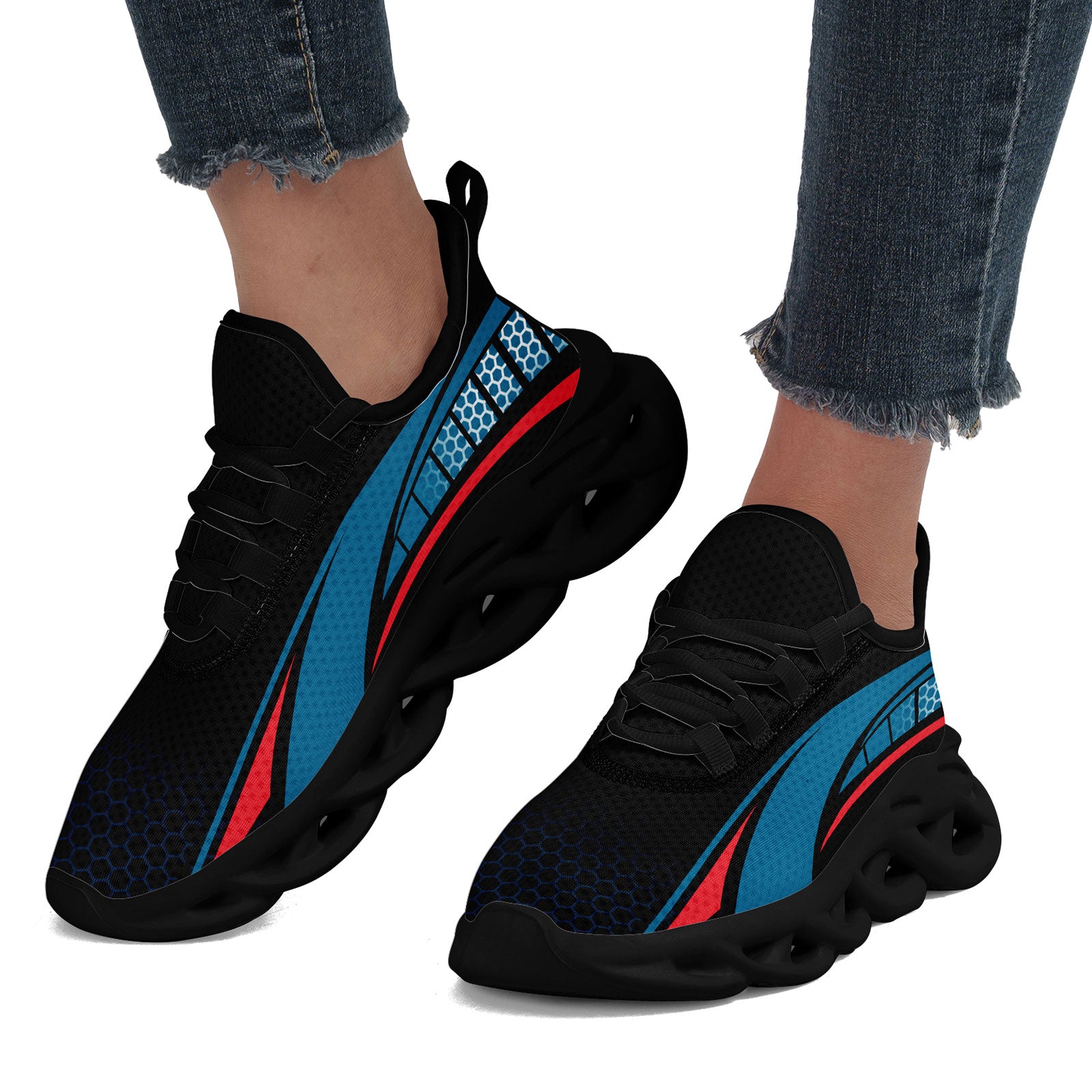 Custom Maxsoul Personalized Sneakers for Men & Women - Lightweight Comfortable Walking Shoes FN003 E025022 (Size 16) - Perfect for Running, Gym Workouts & Casual Wear