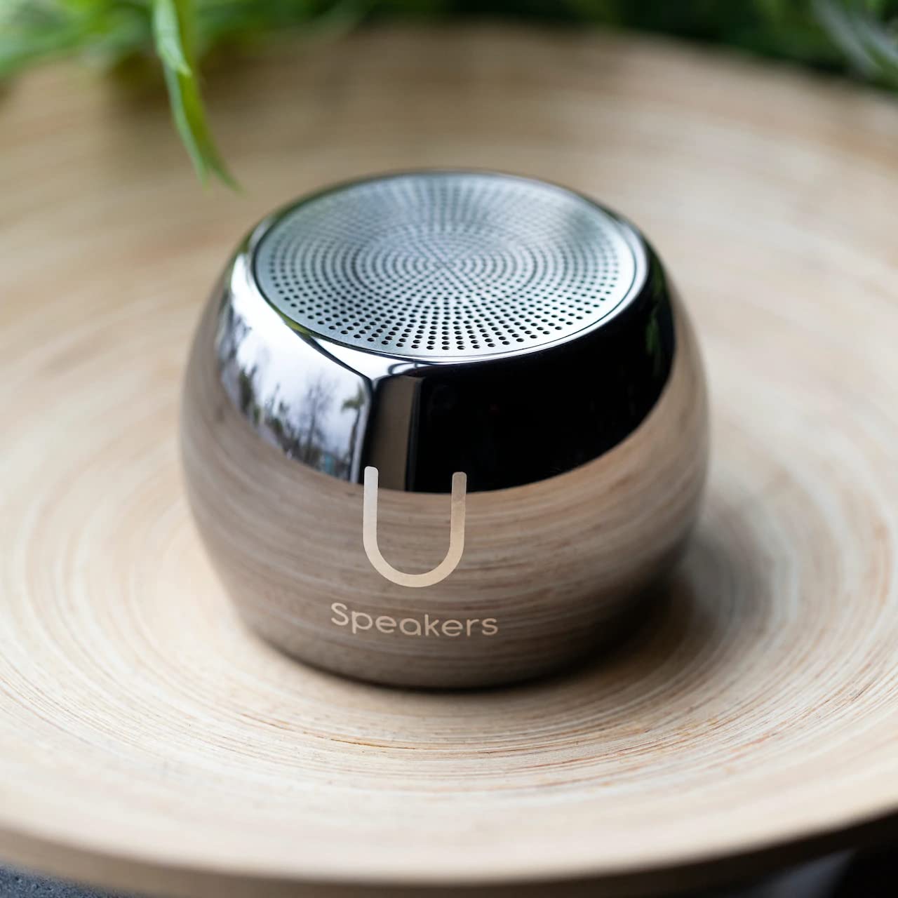 U Speakers Boost Water-Resistant Portable Bluetooth Speaker with Selfie Remote Control, Deep Bass & Built-in Mic - Perfect for Travel, Home & Office Use - Includes Mini Folding Wireless Keyboard & Pebble Mouse Combo