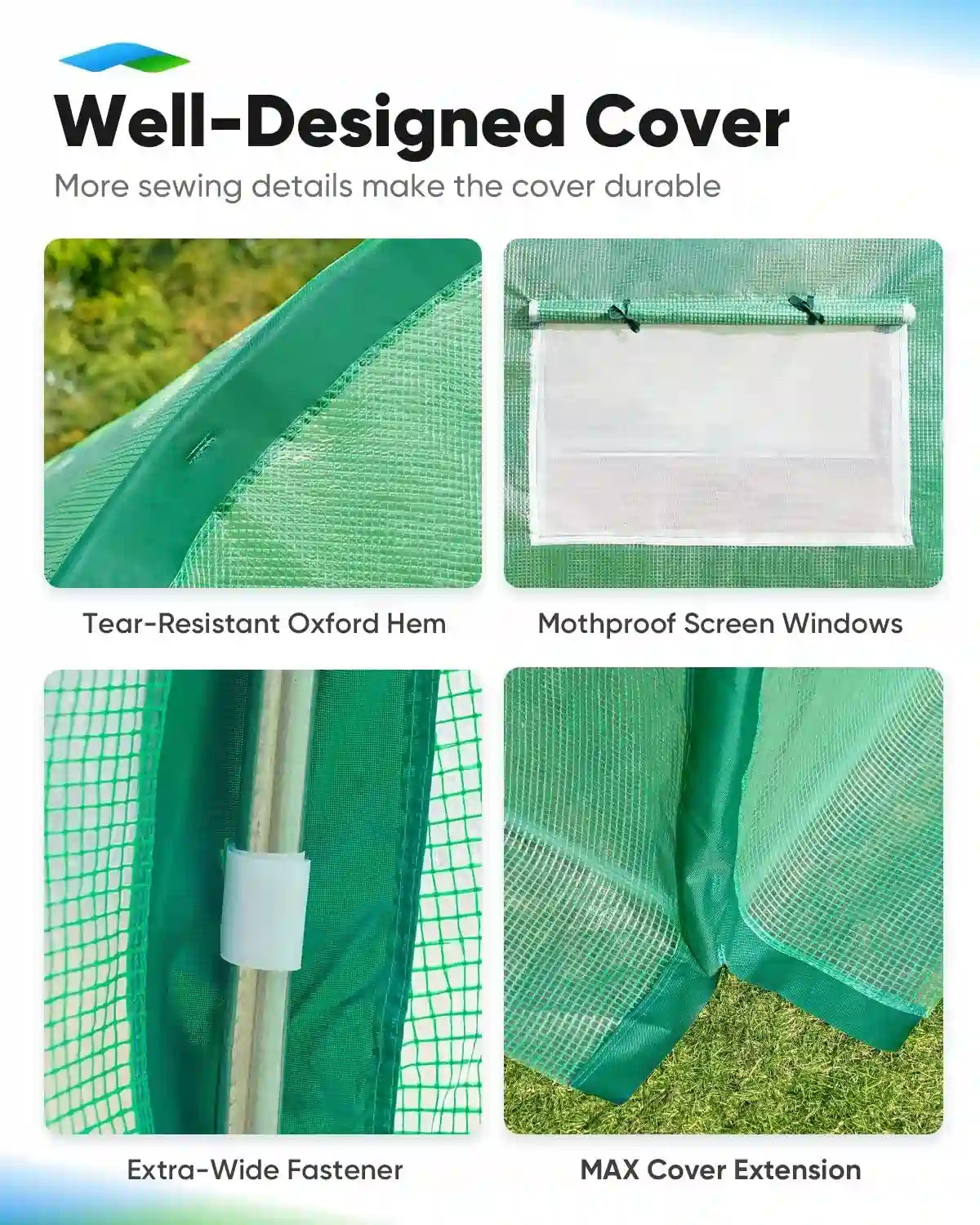 25' x 10' x 6.6' Large Walk-in Greenhouse with Upgraded Frame - Perfect for Backyard Gardening, Plant Growing & Outdoor Storage