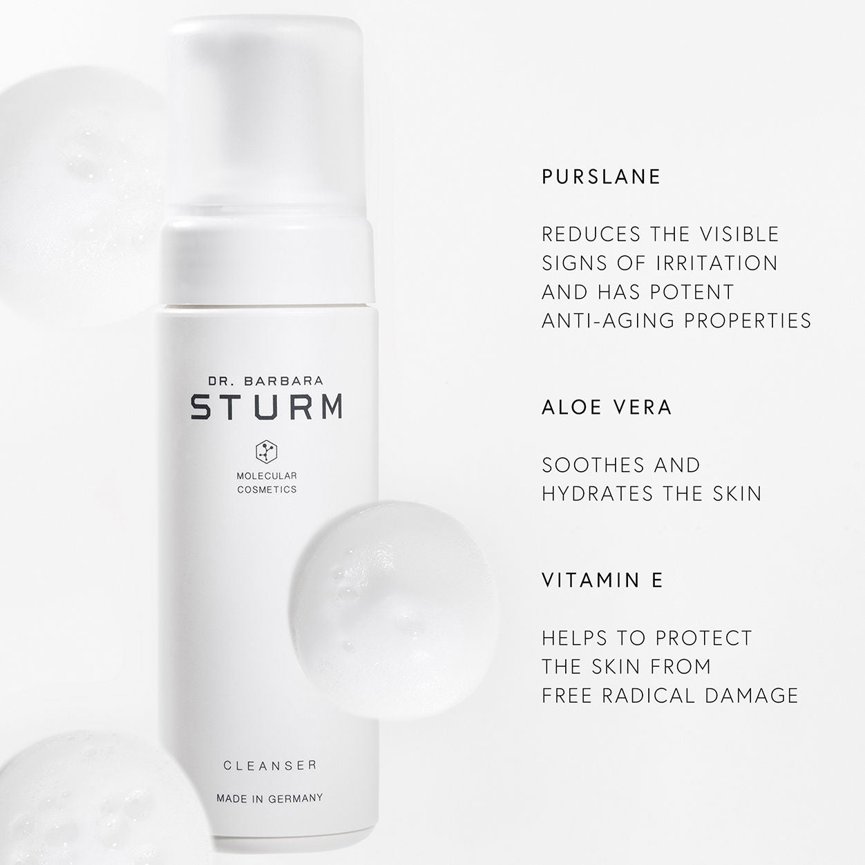 Dr. Barbara Sturm Cleanser - Gentle Face Wash for Sensitive Skin | Hydrating & Soothing | Perfect for Daily Skincare Routine & Makeup Removal