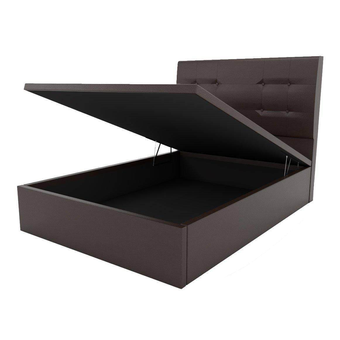 Jaxon Faux Leather Upholstered Storage Platform Bed with Underbed Drawers - Modern Queen Size Bed Frame for Small Space Bedroom, Guest Room & Dorm