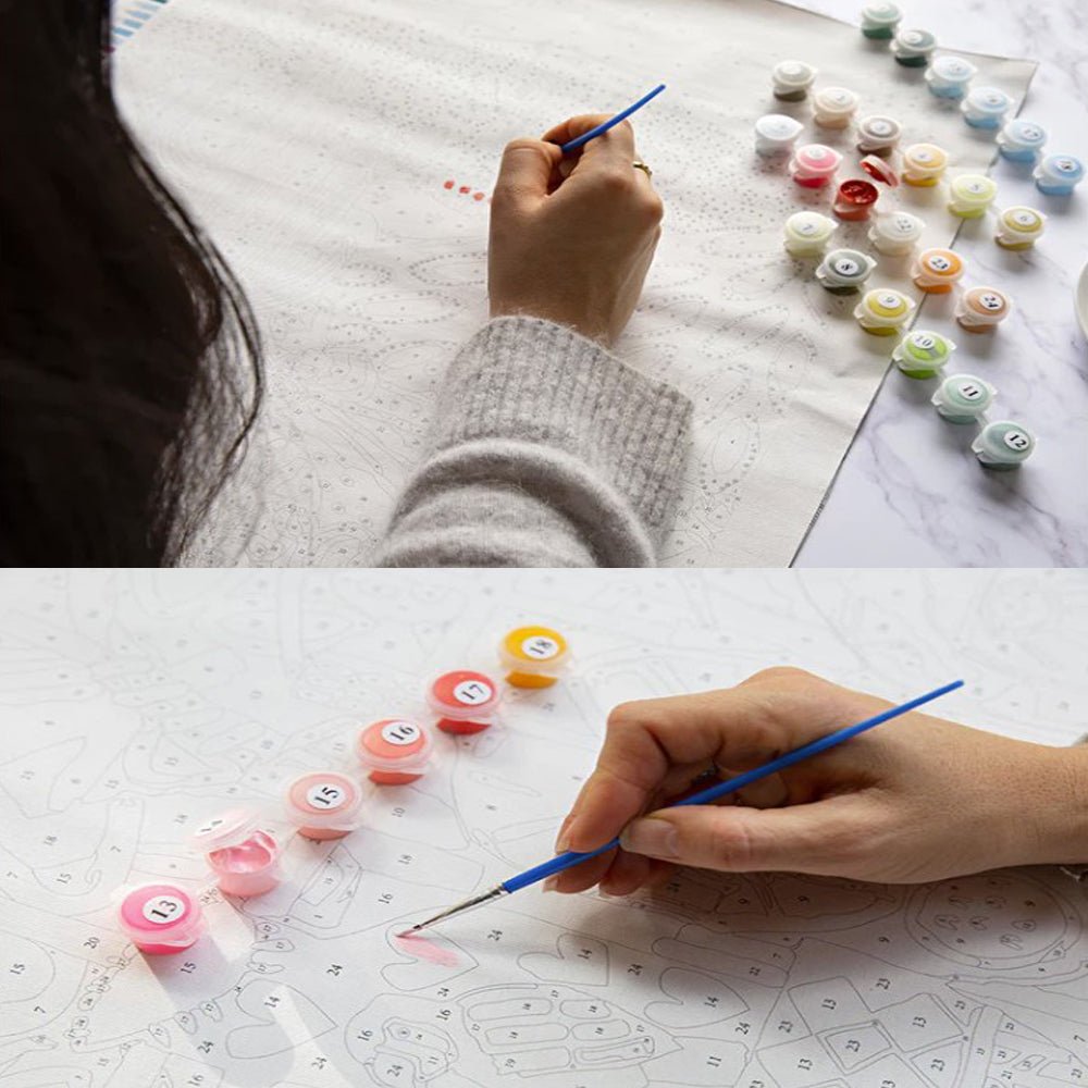 Paint by Numbers Kit - Bamboo and Spots Design | DIY Art for Home Decor & Relaxation | Perfect for Beginners & Adults