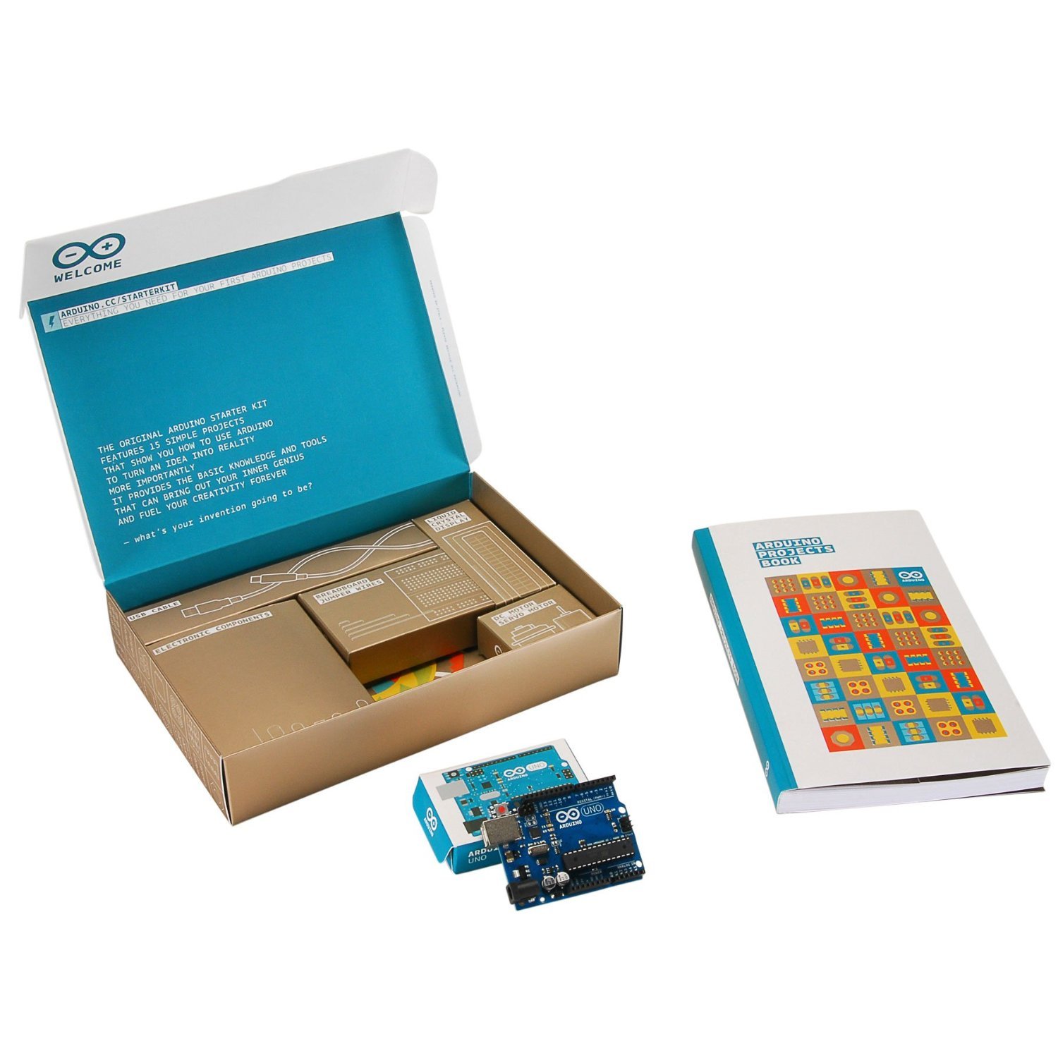 Official Arduino Starter Kit Deluxe Bundle with Make: Getting Started Book - Open Source Electronics Prototyping Platform for Beginners | Perfect for STEM Education, DIY Projects & Robotics Learning