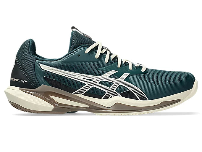 ASICS Men's Solution Speed FF 3 Tennis Shoes - Saxon Green/Birch | Lightweight Performance Court Shoes for Competitive Play & Training