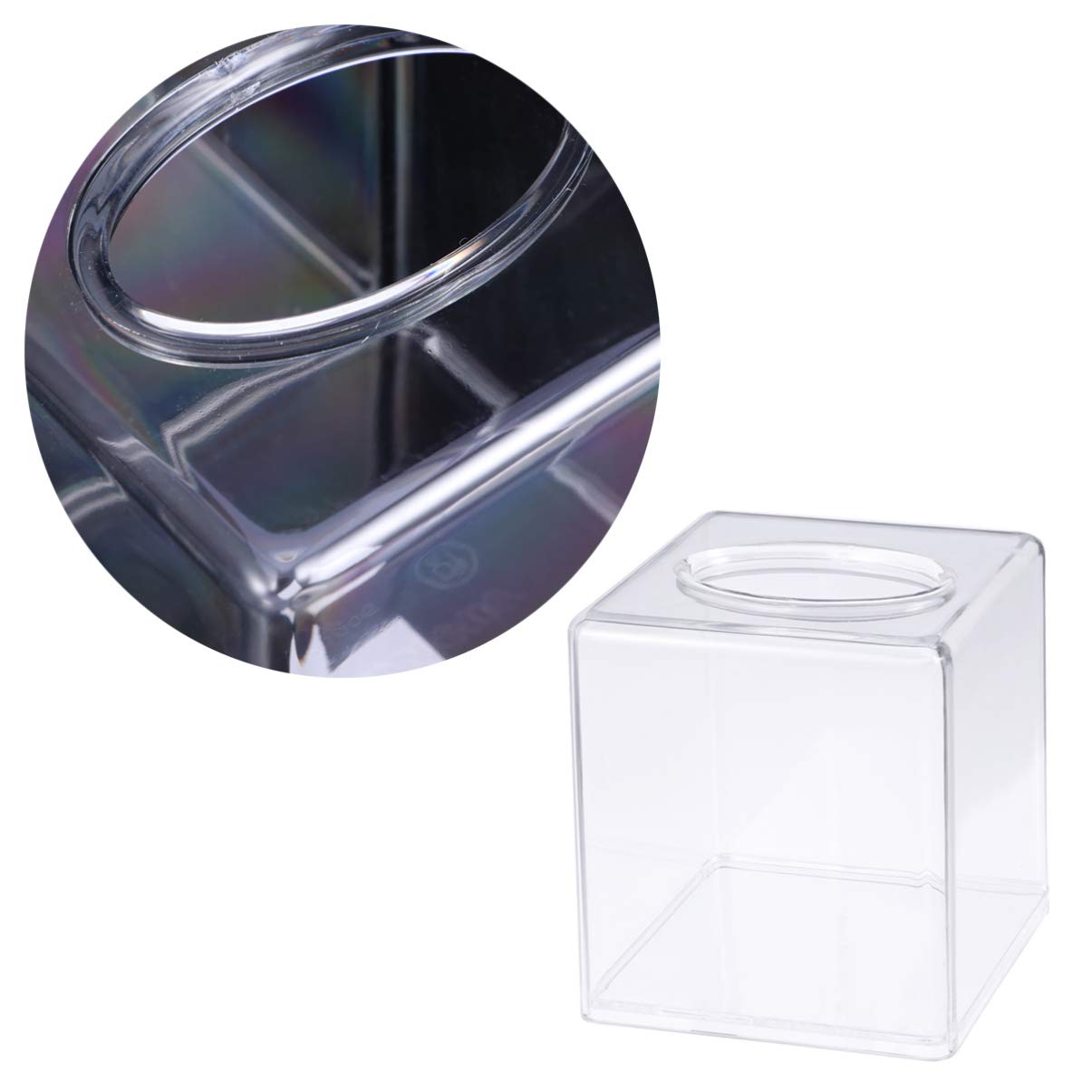 Cabilock Clear Plastic Tissue Box Cover - Rectangular Napkin Holder for Facial Tissues | Bathroom, Kitchen & Office Organizer | Stylish Home & Workspace Storage Solution