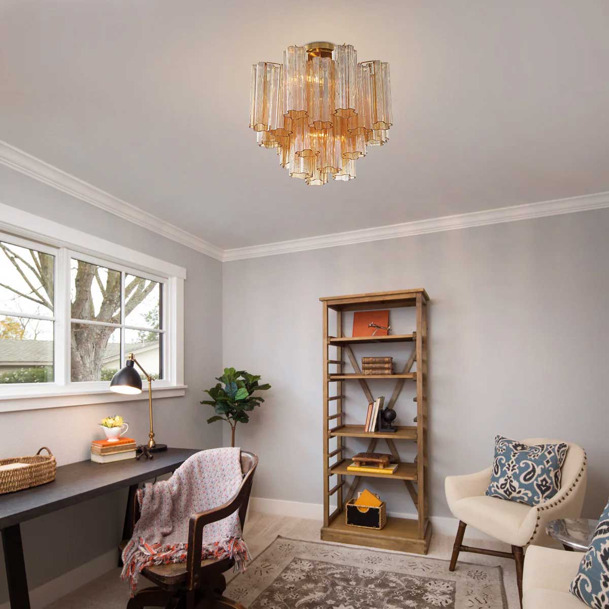 Imondo Modern Tubular Ceiling Light Fixture - Sleek LED Pendant Lighting for Living Room, Bedroom, and Dining Area