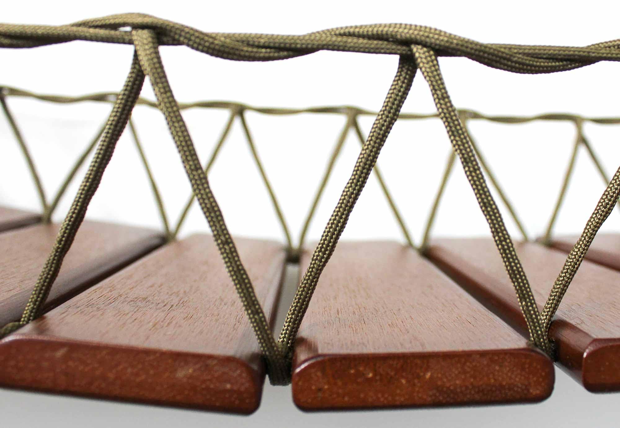 Wall-Mounted Cat Bridge with Fabric Lounger - Space-Saving Cat Tree for Indoor Play & Relaxation | Perfect for Small Apartments & Kitty Nap Zones