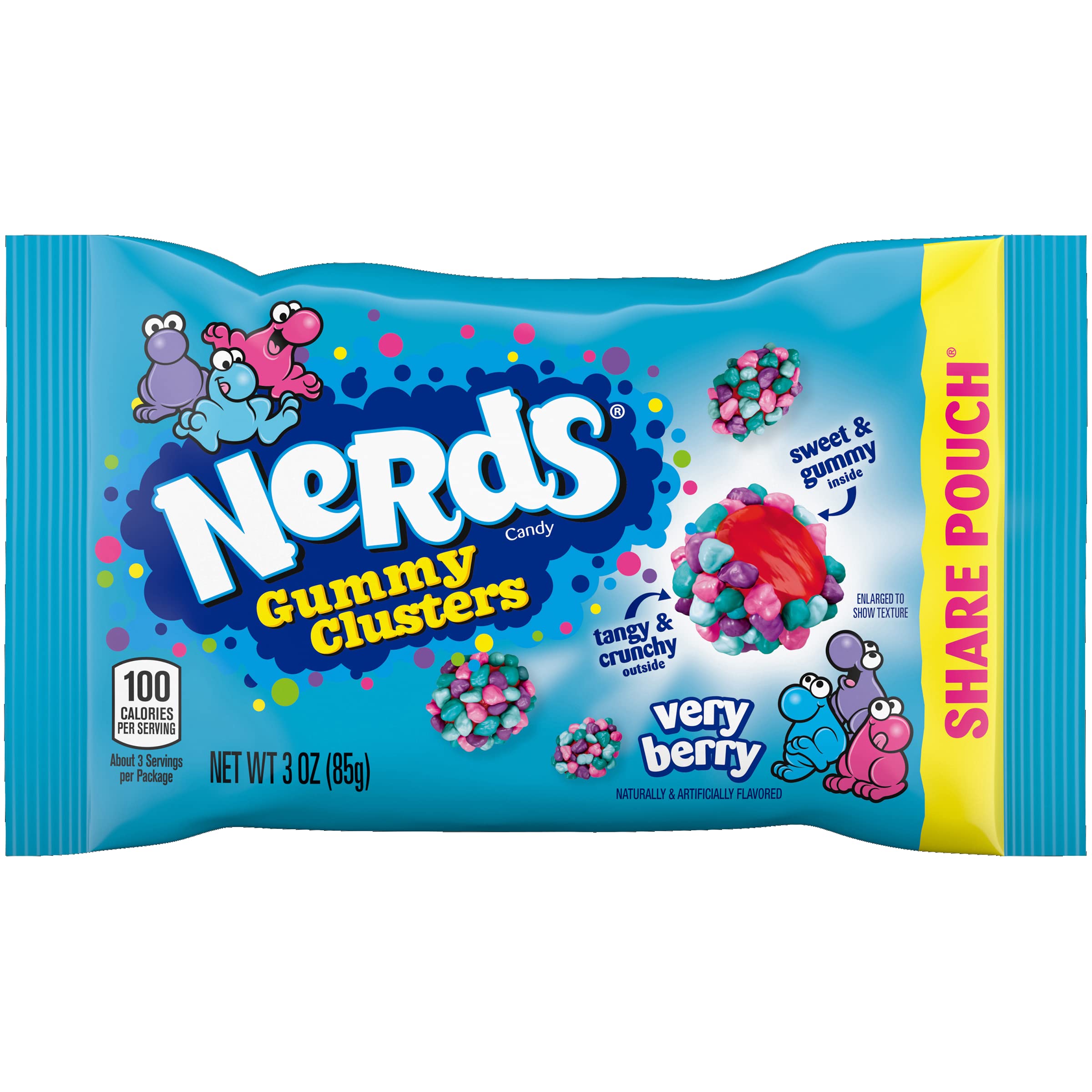 Nerds Gummy Clusters Very Berry 3 oz Bags - Pack of 12 | Candy Bulk Snacks for Parties, Movie Nights & Office Treats