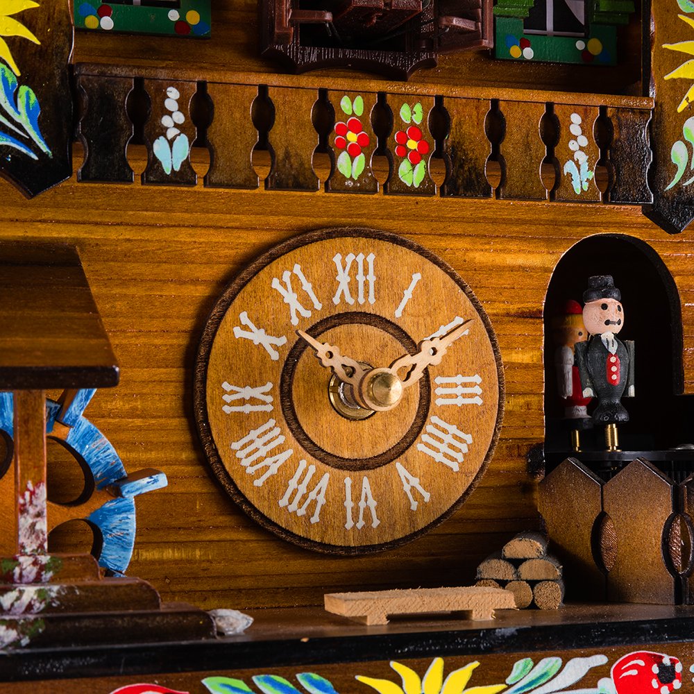 Kintrot Cuckoo Clock with Pendulum - Quartz Wall Clock for Home Decor - Authentic Black Forest Style - Perfect for Living Room, Bedroom & Cabin Decor