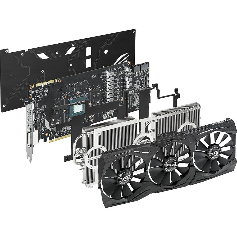 ASUS NVIDIA GTX 1080 8GB GDDR5X 11Gbps OC Edition VR Ready Graphics Card - HDMI, DP, DVI Ports for Gaming PC, 4K Video Editing & VR Experiences