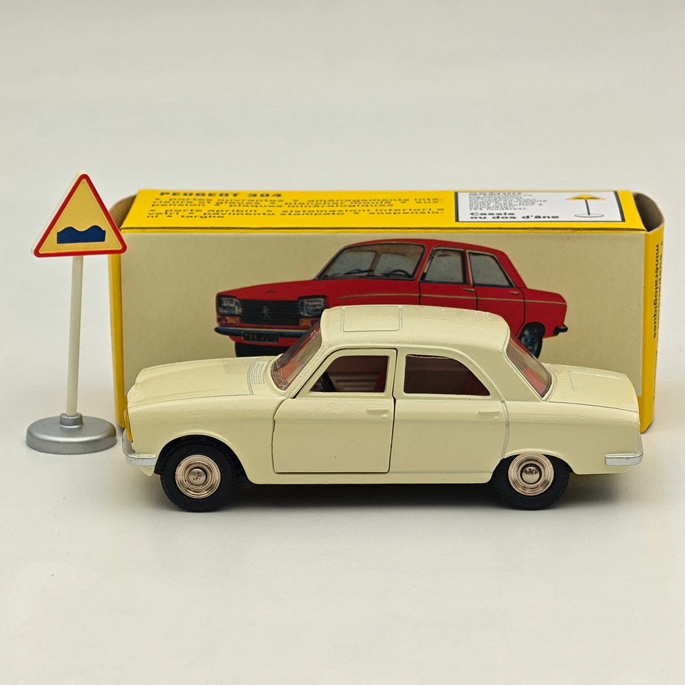 1:43 Scale Atlas Dinky Toys 1428 PEUGEOT 304 Cream White Diecast Model Car - Vintage Collectible for Display & Gift - Perfect for Car Enthusiasts & Model Collectors