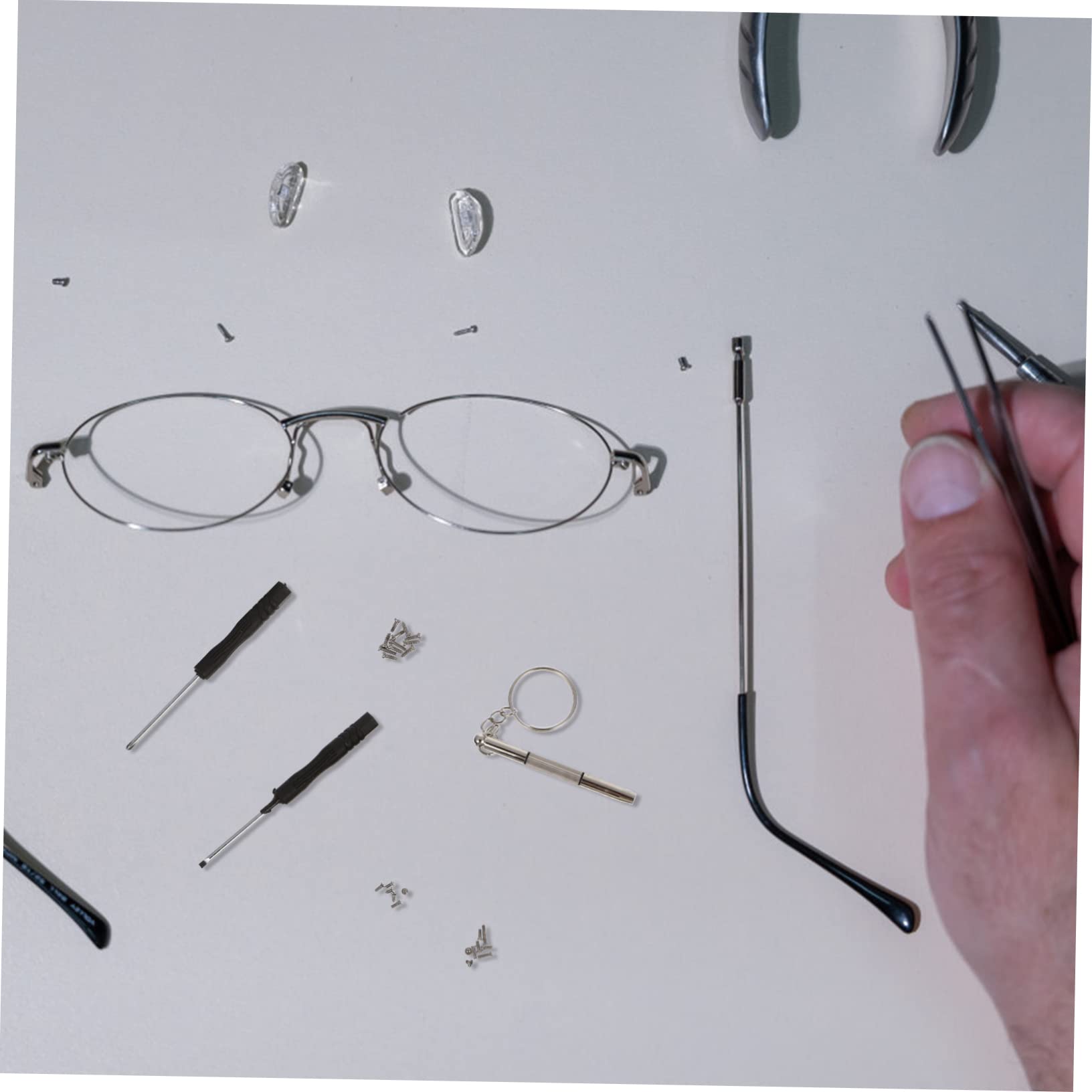 SEWOART Glasses Repair Kit - Portable Eyeglass Screwdriver Set with Multiple Screws for Fixing Loose or Broken Frames - Perfect for Home, Office, Travel & Emergency Eyewear Repairs