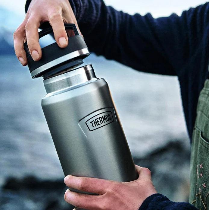 40oz Icon Stainless Steel Water Bottle with Leak-Proof Screw Top Lid - Vacuum Insulated for Hot & Cold Drinks - Perfect for Gym, Hiking, Camping and Office Use