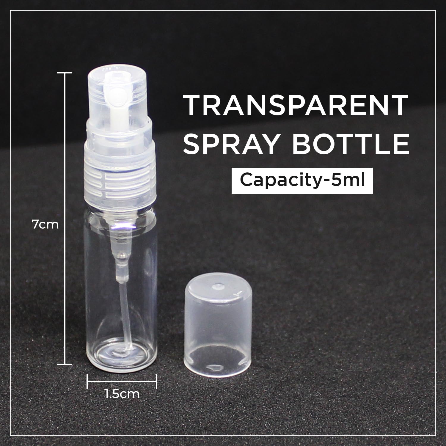 NSB Herbals 10ml Clear Refillable Mini Spray Bottles - Perfect for Sanitizer, Perfume, Essential Oils & Aromatherapy | Portable Travel Size for Purse, Gym & Home Use (Pack of 3)