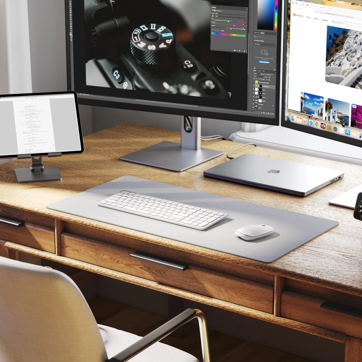 Echelon USB C Compact Rechargeable Wireless Keyboard for MacBook Air/Pro - Slim Bluetooth Keyboard for macOS with Long Battery Life - Perfect for Home Office, Remote Work & Travel
