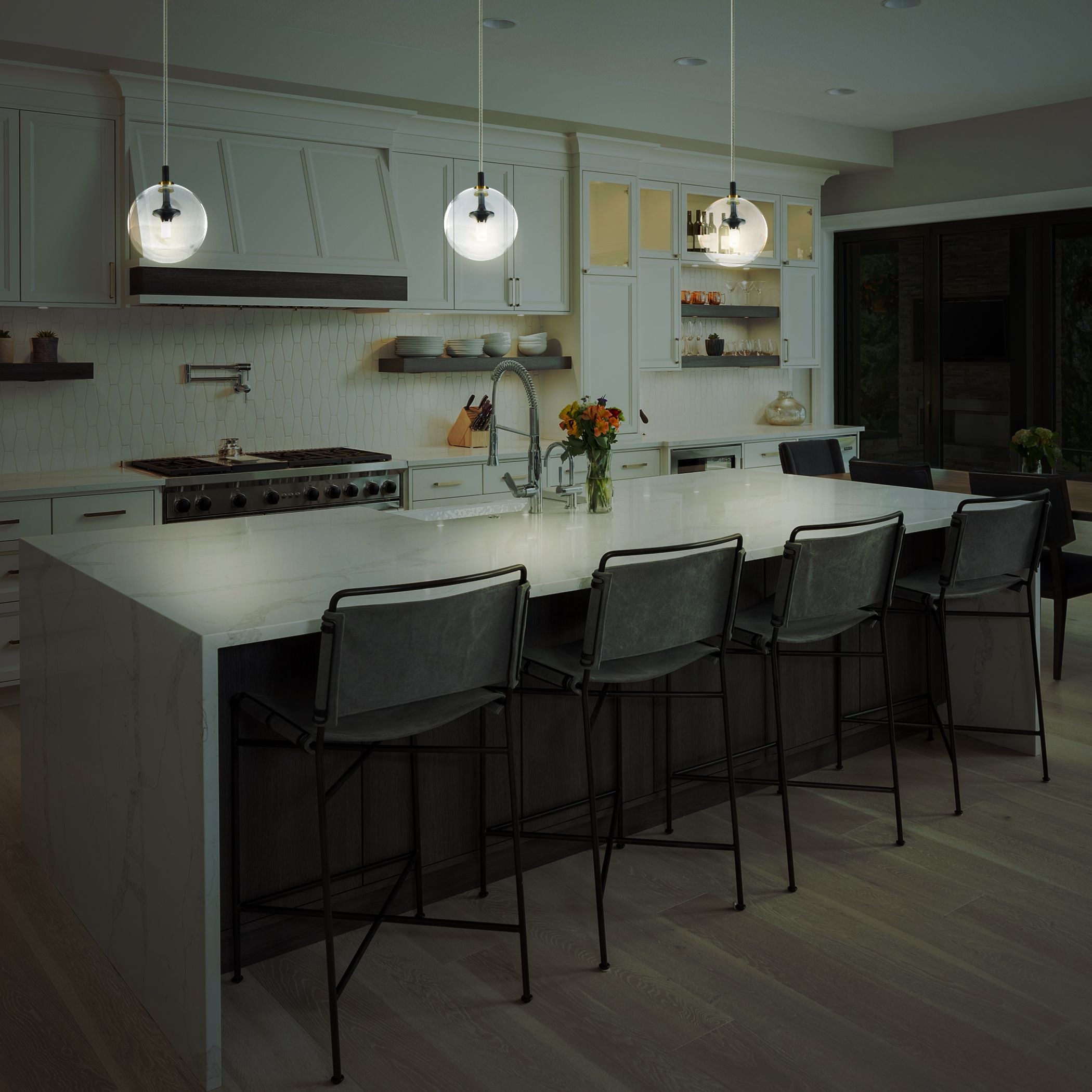 VONN Artisan Portofino VAP2161AB Modern LED Pendant Light with Integrated Lighting - Perfect for Kitchen Island, Dining Room, and Living Room Decor