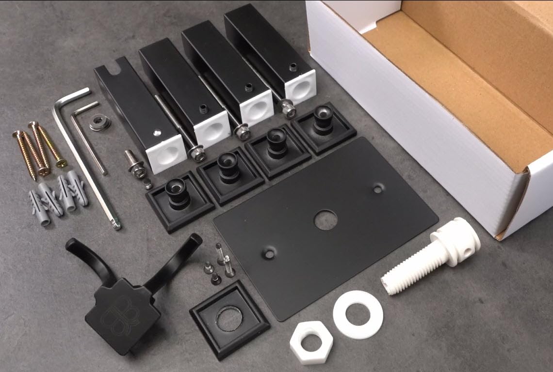Brandon Basics Matte Black Wall Mounted Electric Towel Warmer - Built-in Timer, Hardwired & Plug-in Options for Bathroom, Spa & Luxury Home Use