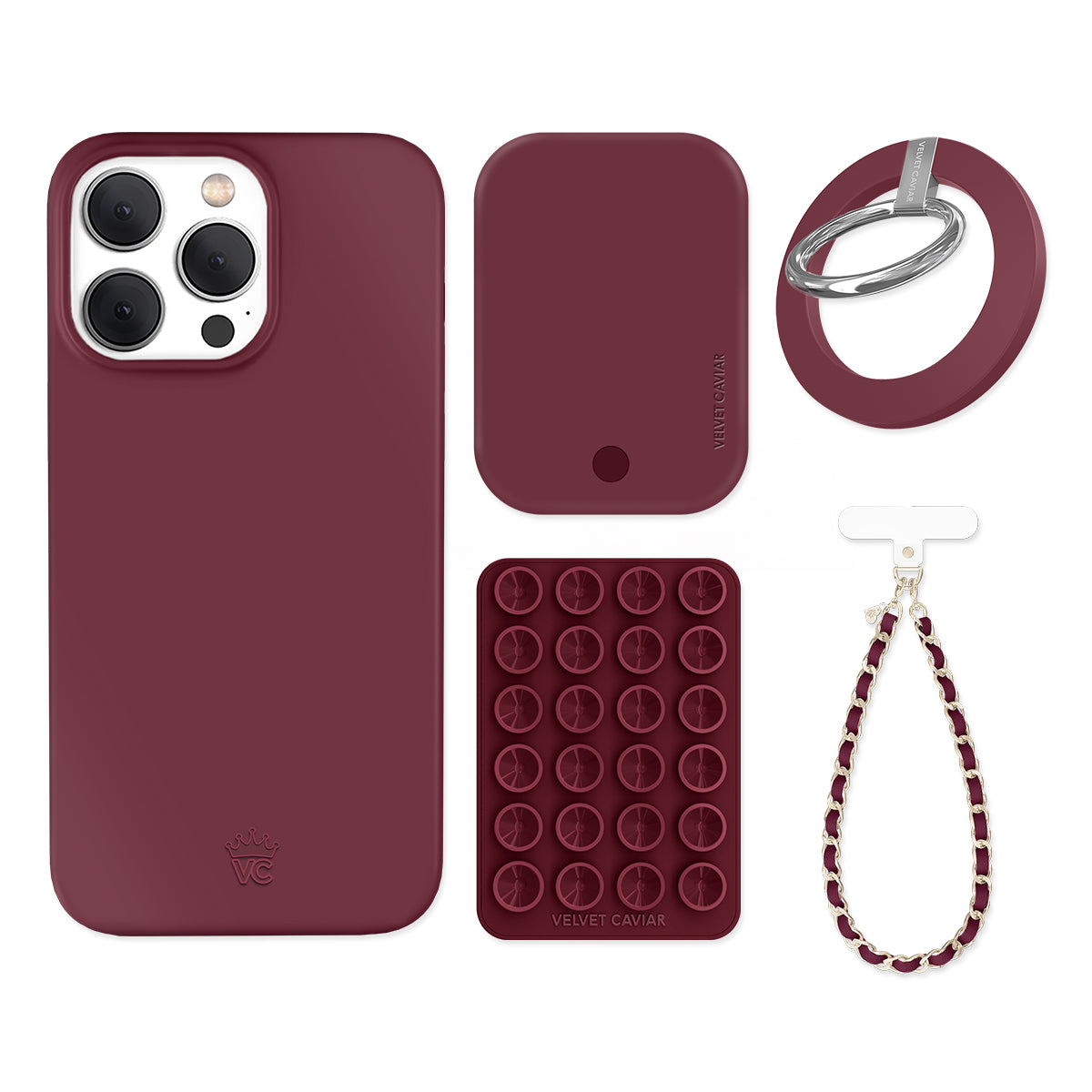 Vintage 1990 iPhone Case with Grip - Burgundy Retro Style Protective Cover for iPhone 13/14/15 - Perfect for Daily Use, Travel & Photography