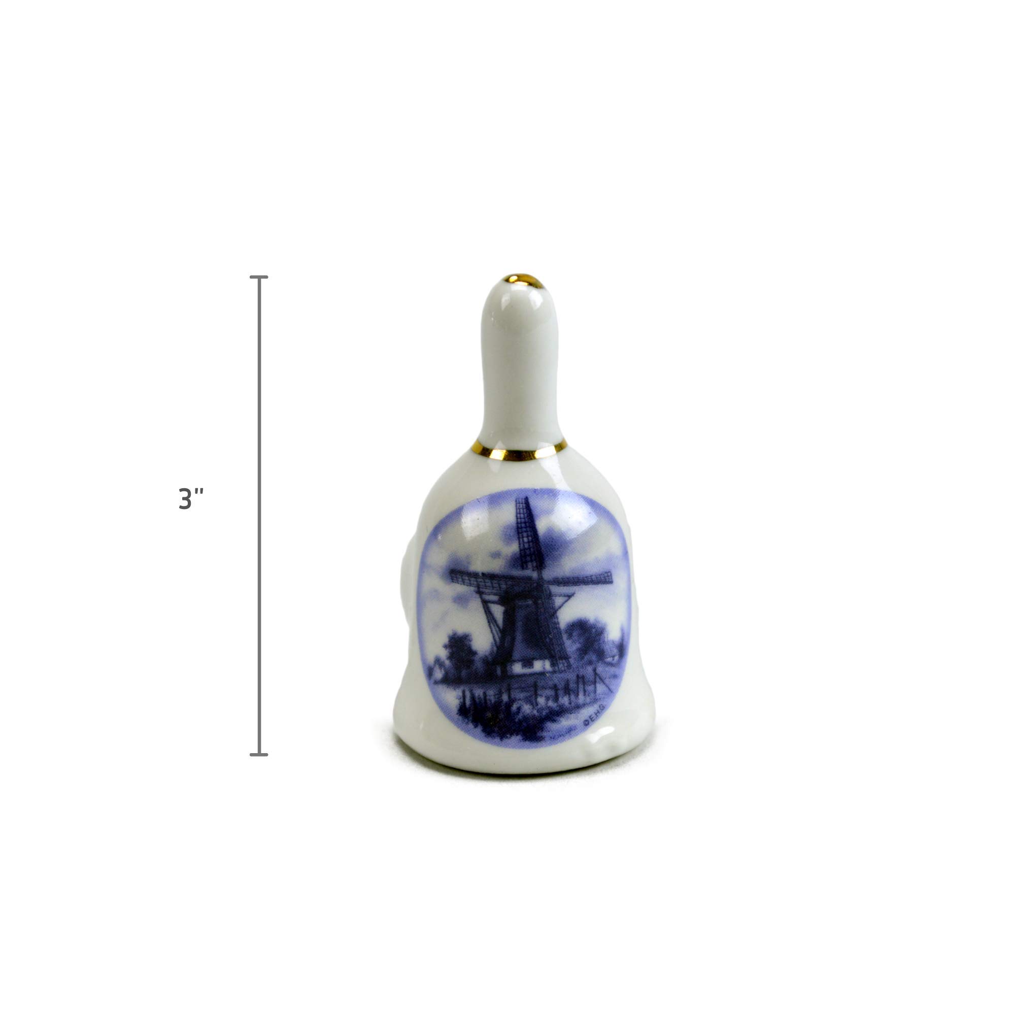 European Windmill Bell Magnet Souvenir - Handcrafted Dutch Decorative Gift for Home, Office & Travel - Perfect for Refrigerator, Lockers & Scrapbooking