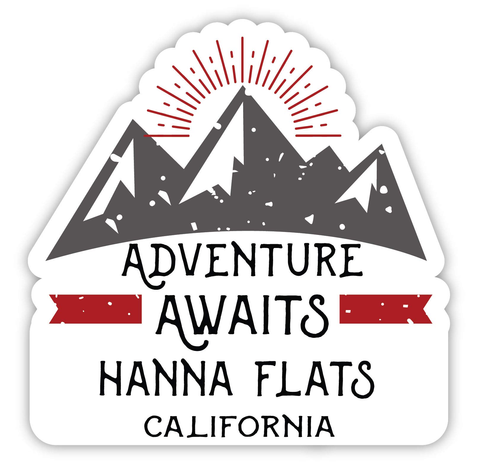 2-Inch California Souvenir Vinyl Decal Sticker - Hanna Flats Adventure Awaits Design for Laptops, Cars & Water Bottles | Perfect Travel Gift & DIY Decoration