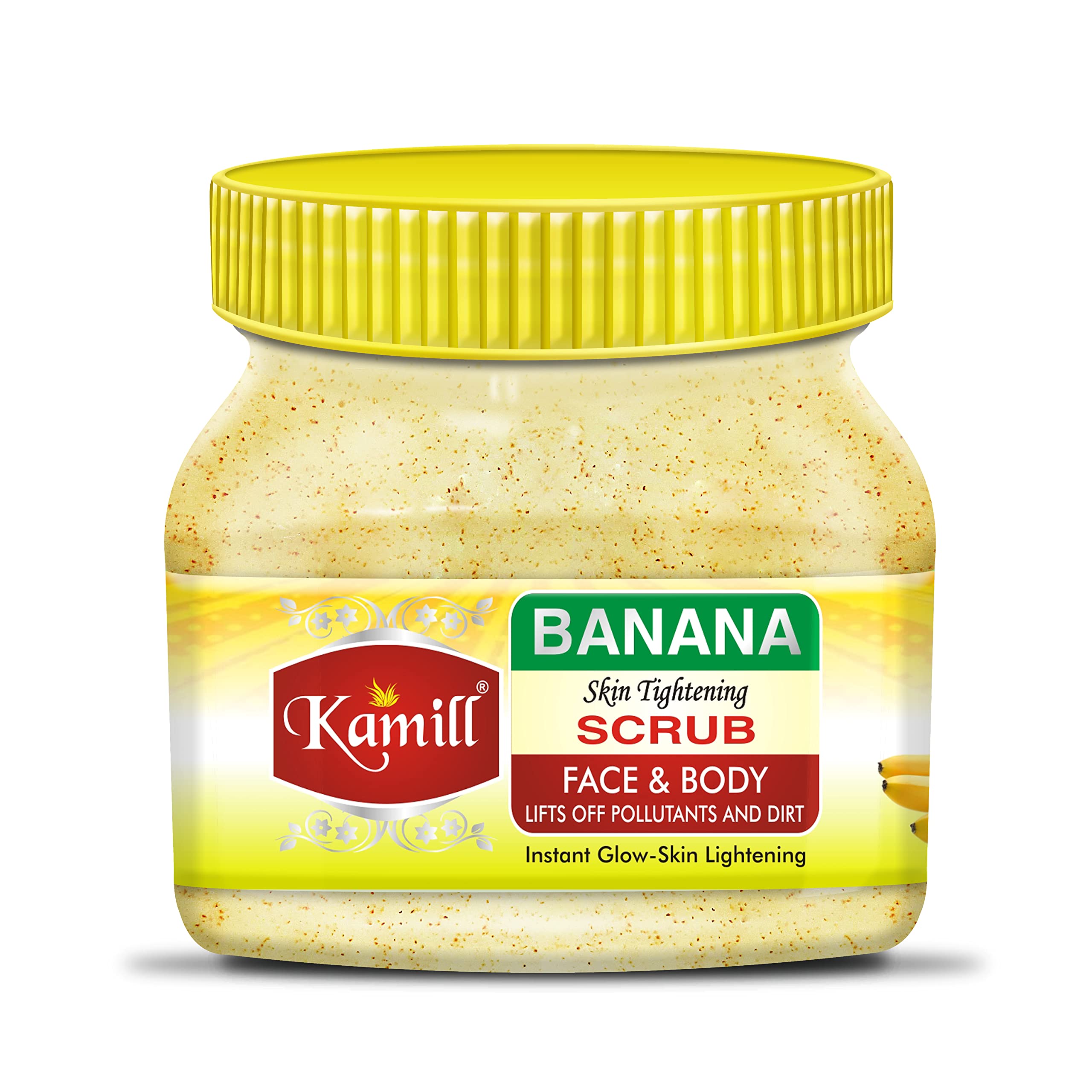 Kamill Banana Body & Face Scrub for Women & Men - Natural Exfoliating Scrub with Blackhead & Whitehead Remover, Dead Skin Treatment - 500g Banana Facial Scrub for Smooth Skin | Perfect for Spa Day & At-Home Skincare Routine