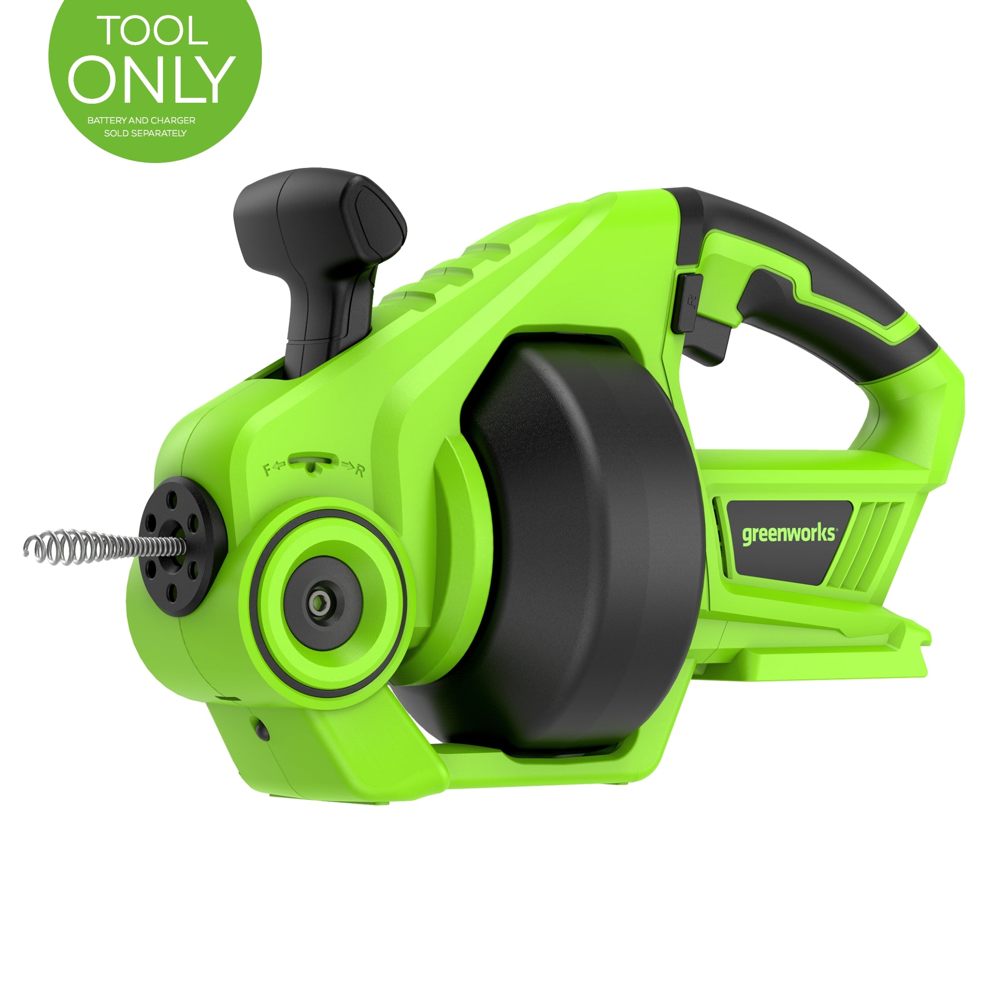 24V 23FT Cordless Battery Drain Auger - Power Tool Only for Plumbing, Drain Cleaning & Outdoor DIY Projects
