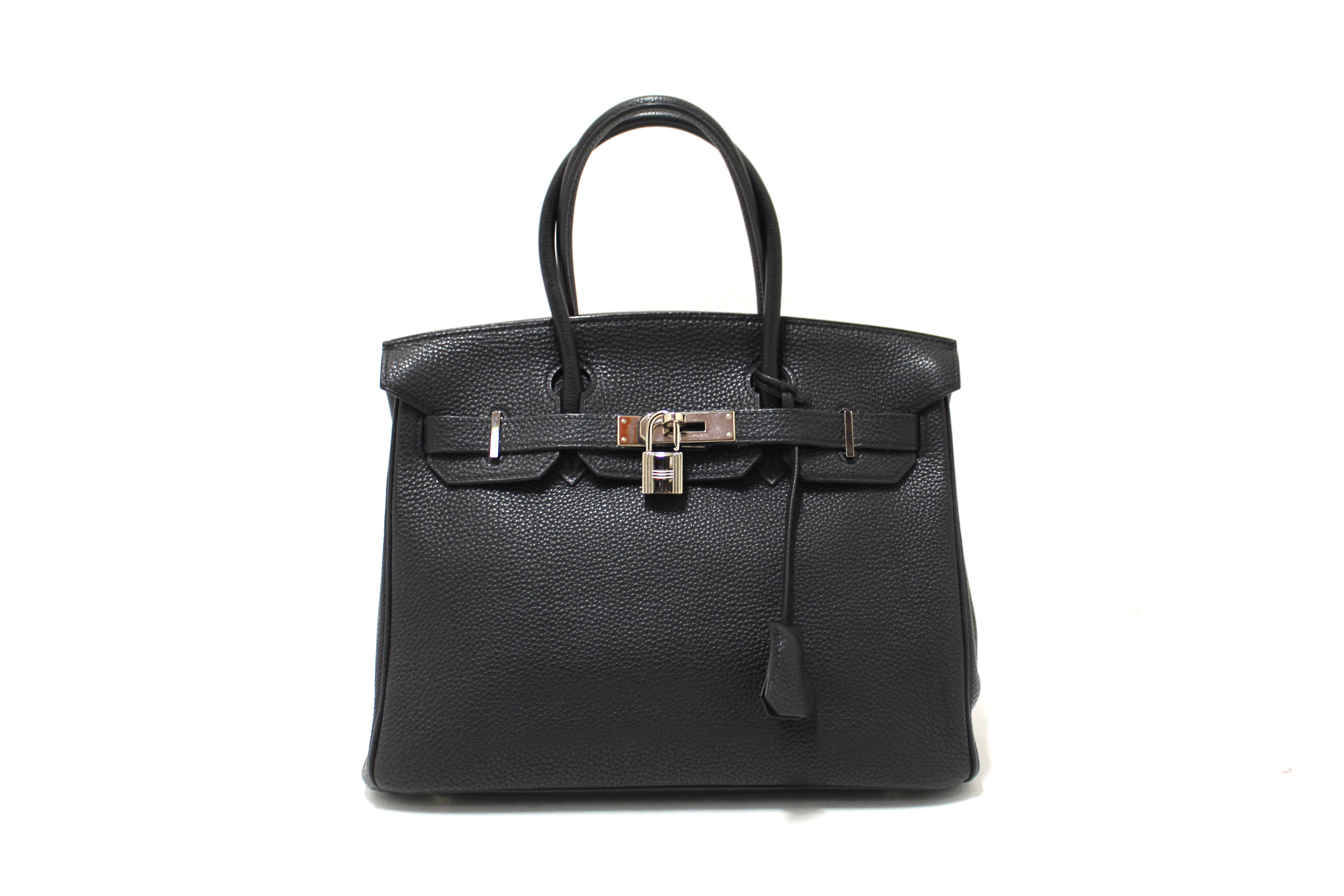 Authentic Hermes Black Togo Leather Birkin 30 Handbag - Luxury Designer Shoulder Bag for Women, Perfect for Work, Travel & Special Occasions