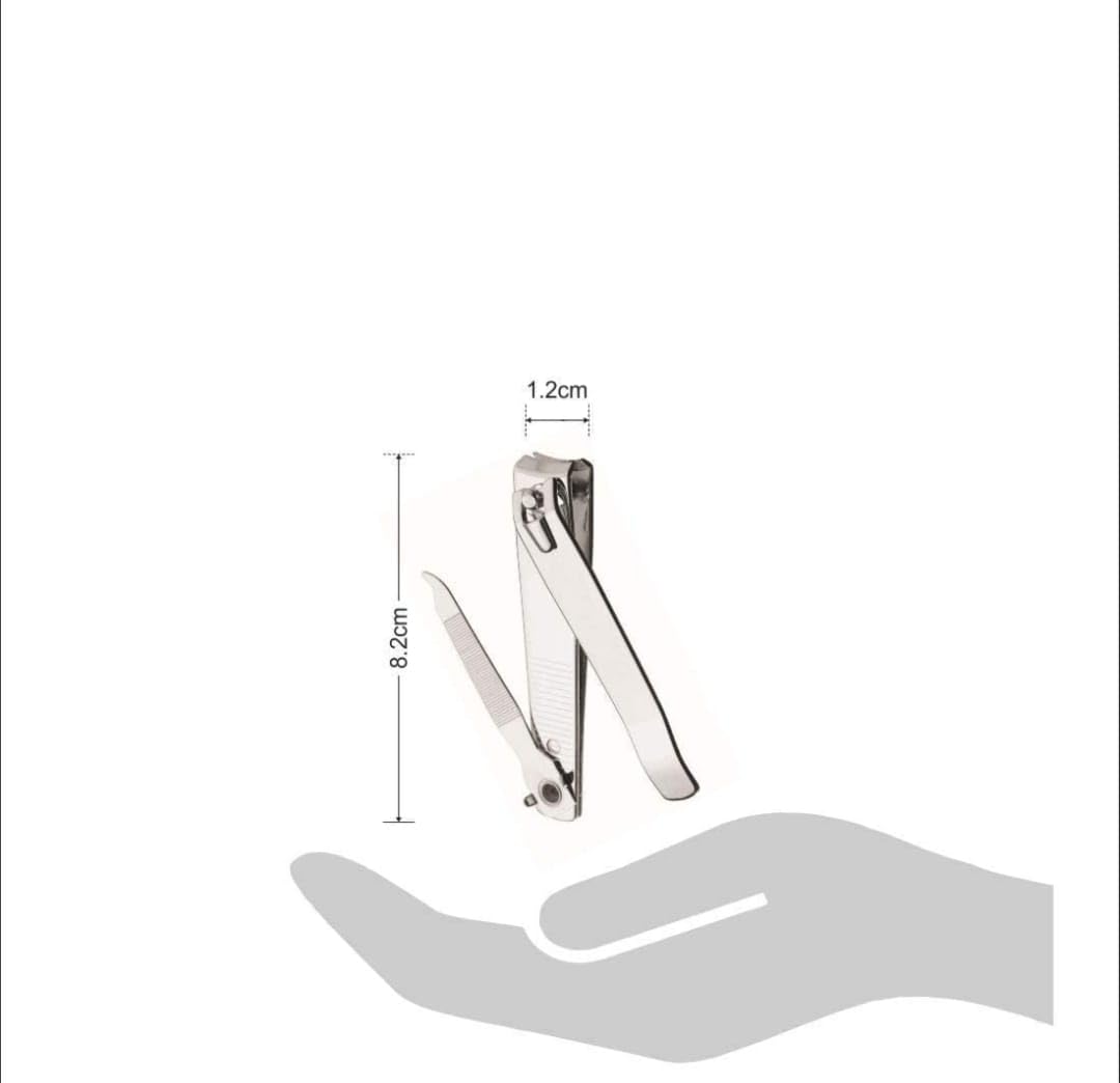Professional Stainless Steel Nail Clipper Set - Sharp Nail Cutter for Toenails & Fingernails with Nail File - Perfect for Home, Travel, and Salon Use