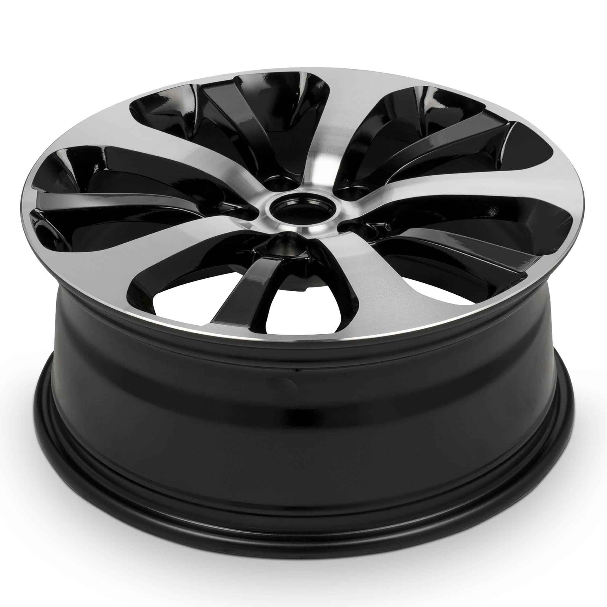 2015 Kia Sorento 18 Inch Black Machine Face Aluminum Alloy Wheels - OEM Replacement Rims - Road Ready Car Wheels for Enhanced Performance & Style - Perfect for Off-Roading, Daily Commuting & Car Upgrades