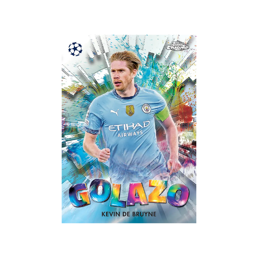 Topps Chrome UEFA Club Competitions UCC 2024-25 Hobby Box - Soccer Trading Cards for Collectors & Fans - Perfect for Sports Memorabilia Collections & Gifts