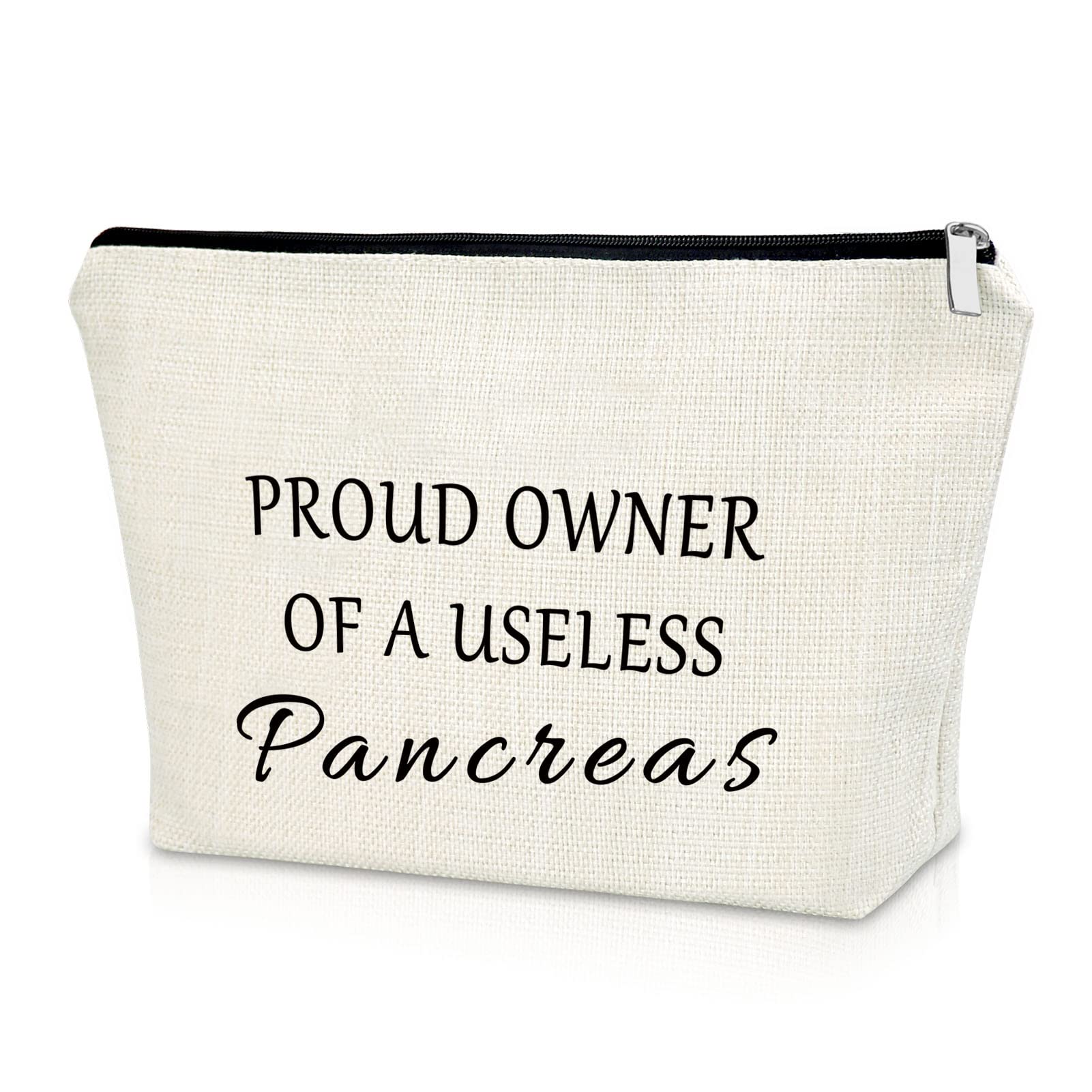Diabetes Awareness Makeup Bag - Cute Cosmetic Organizer for Women, Mom & Grandma - Perfect Birthday, Christmas & Travel Gift - Support Diabetes Awareness - Portable Pouch for Toiletries & Essentials