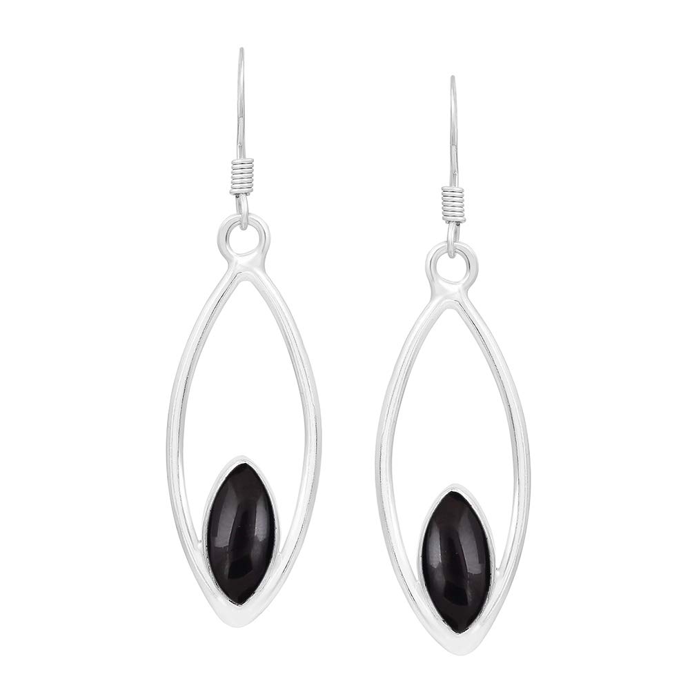 3.95 Carats Marquise Cut Natural Gemstone Dangle Earrings for Women - Handmade Boho Birthstone Jewelry Gift for Her, Wife, Girlfriend | Perfect for Weddings, Parties & Everyday Wear