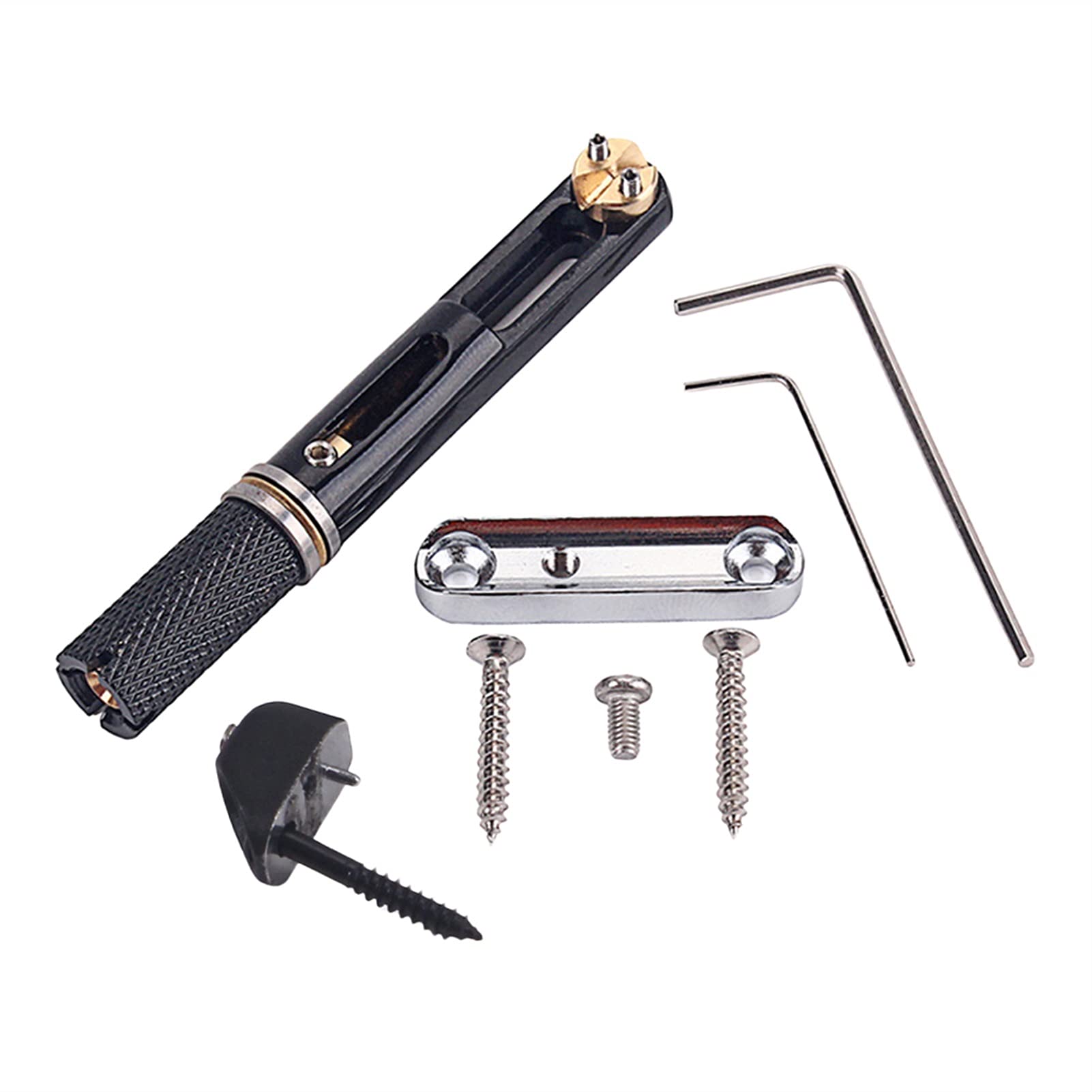 5 Sets 5-String Bass Guitar Bridge System - Precision Headless Replacement Parts for DIY Guitar Repair & Upgrade | Perfect for Bass Guitar Maintenance & Custom Builds