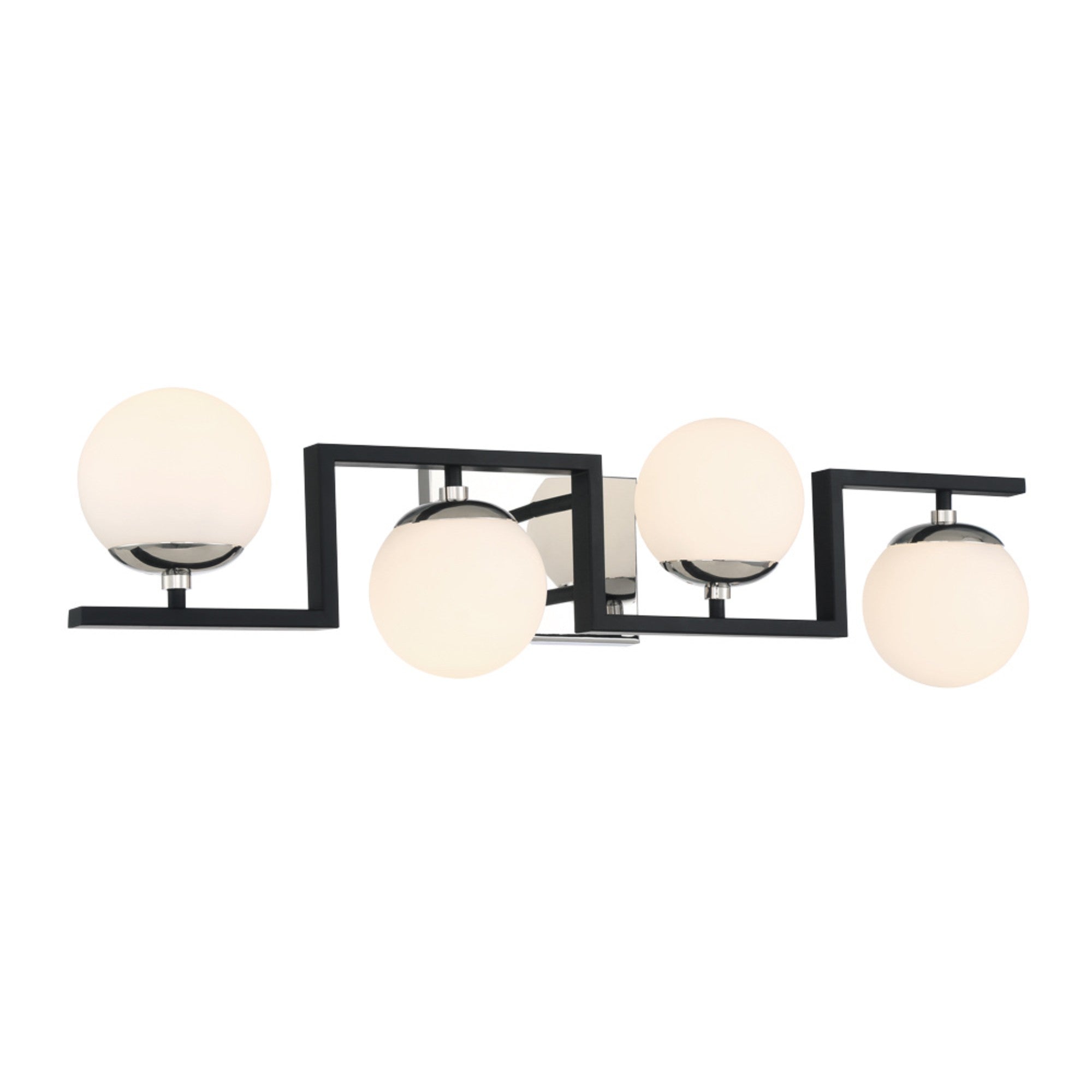 Alluria 31-Inch 4-Light Bathroom Vanity Light Fixture - Modern Coal Black Finish for Bedroom, Bathroom & Dressing Room Makeup Mirror Lighting