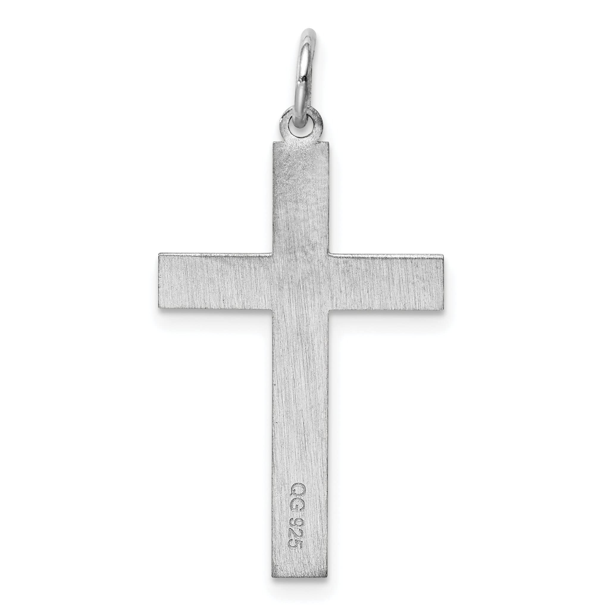 Sterling Silver Cross Charm Pendant Necklace - Religious Jewelry for Women & Men - Perfect for Baptism, First Communion & Everyday Wear