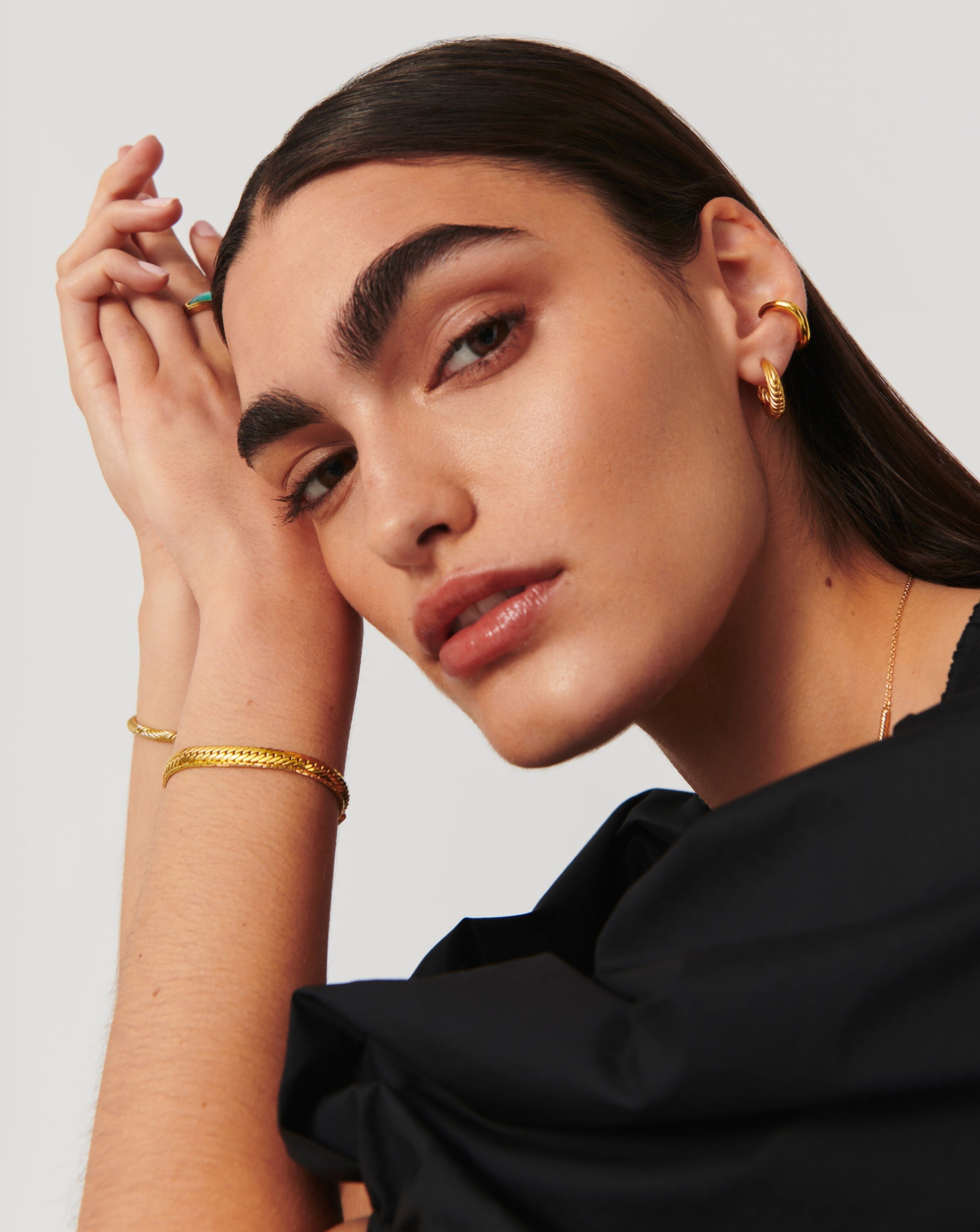 Wavy Ridge Small Hoop Earrings for Women - Trendy Minimalist Gold Hoops for Everyday Wear | Perfect for Work, Date Night & Casual Outfits