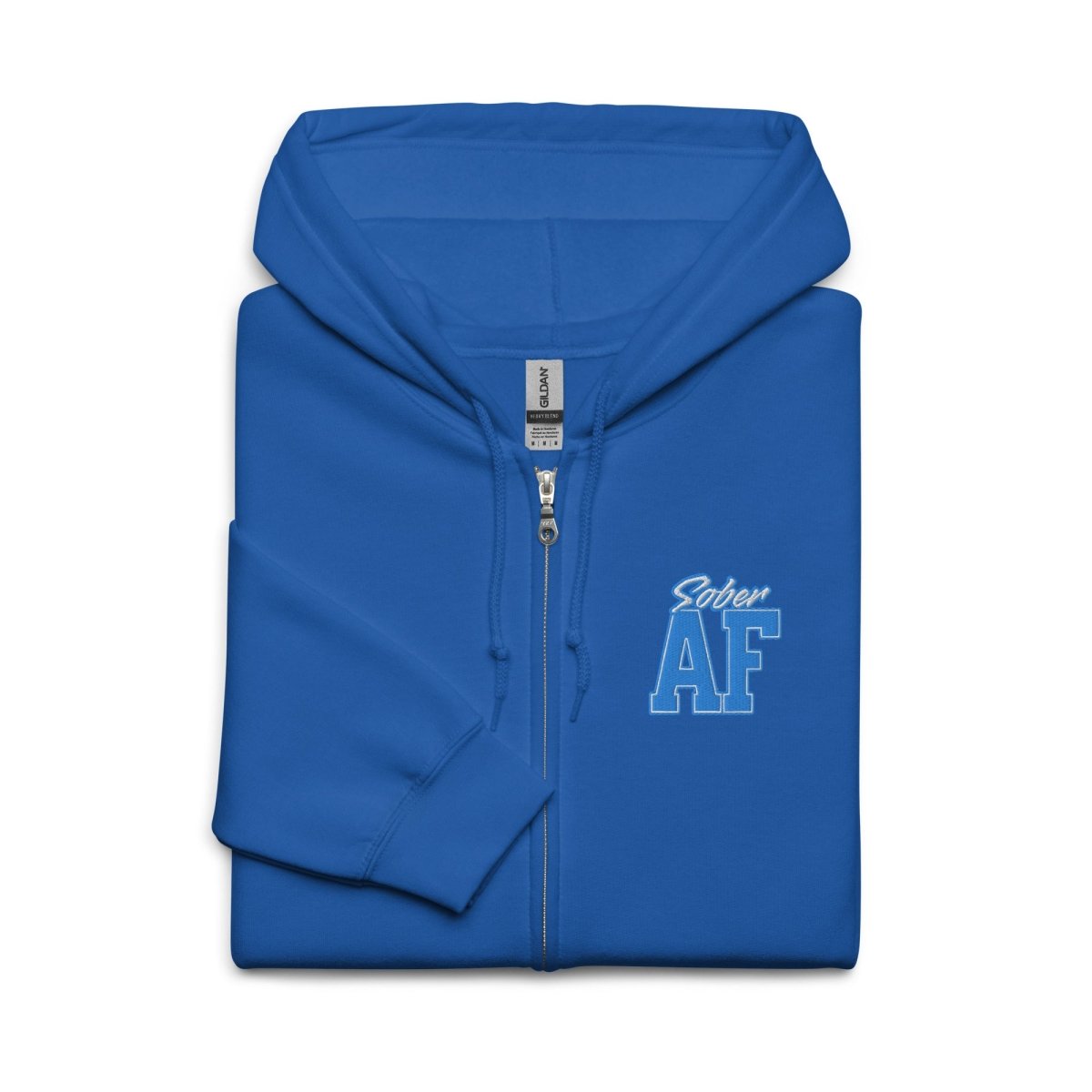Sober AF Unisex Heavy Blend Zip Hoodie - Comfortable & Stylish Pullover for Men & Women - Perfect for Casual Wear, Gym, and Outdoor Activities