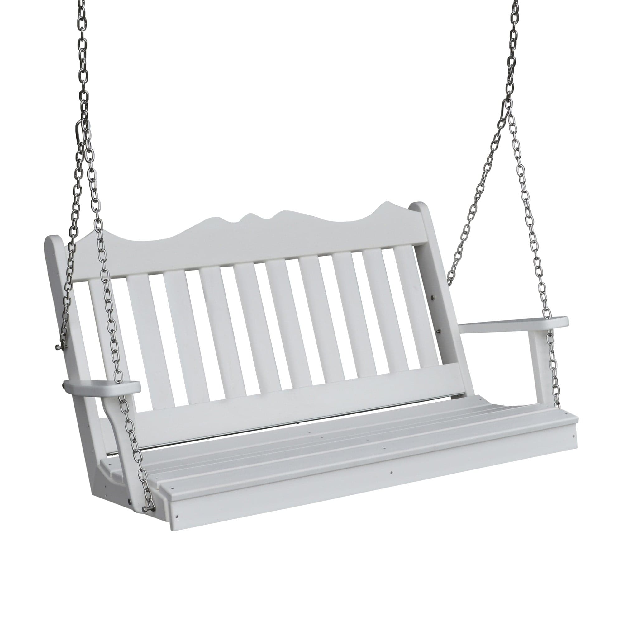 Keystone Amish Co. York Poly Composite Porch Swing - Durable Outdoor Furniture for Patio, Garden, or Backyard Relaxation