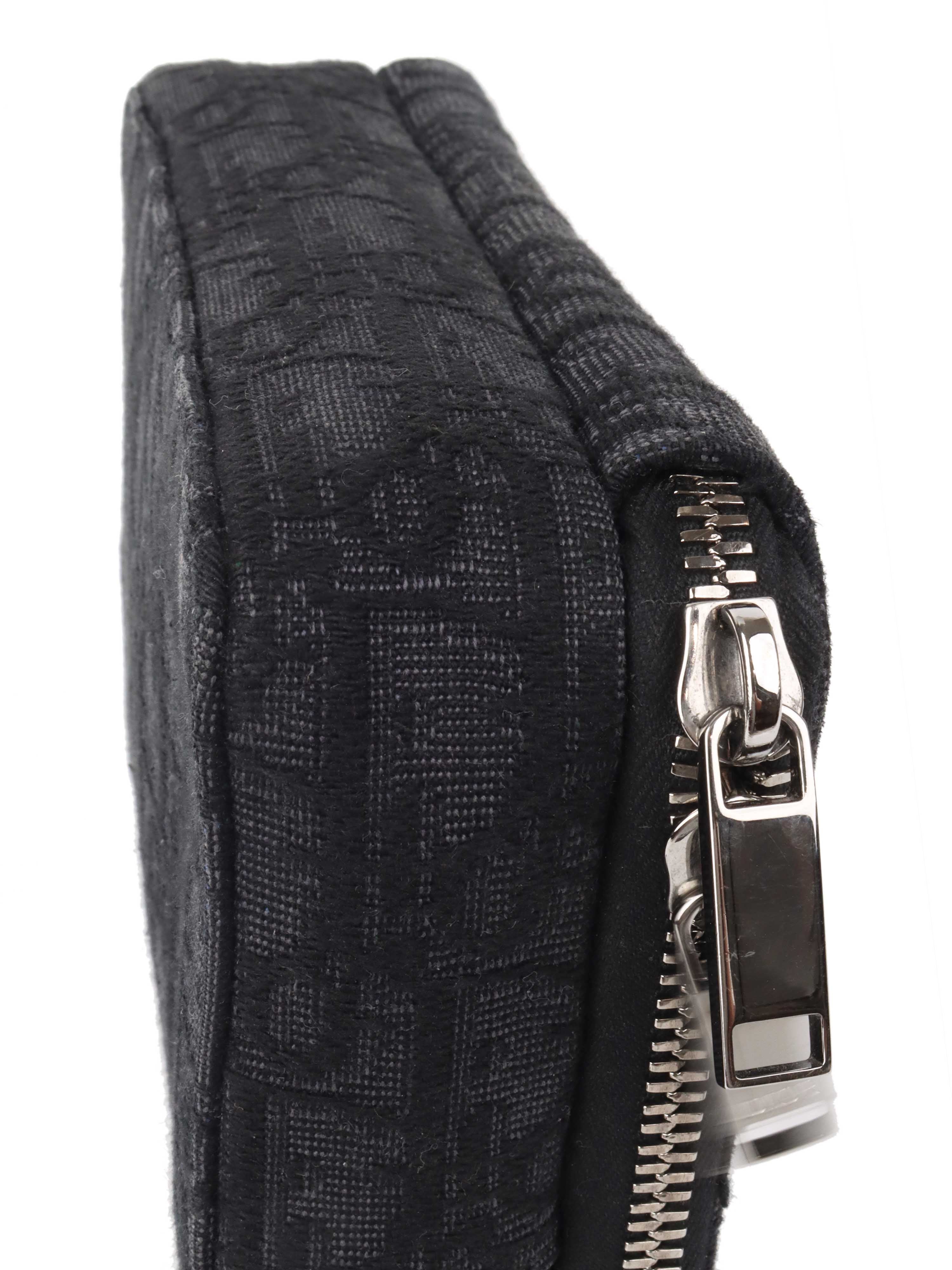 Dior Oblique Jacquard Pouch with Adjustable Strap - Black Luxury Crossbody Bag for Women | Perfect for Everyday Use, Travel & Special Occasions