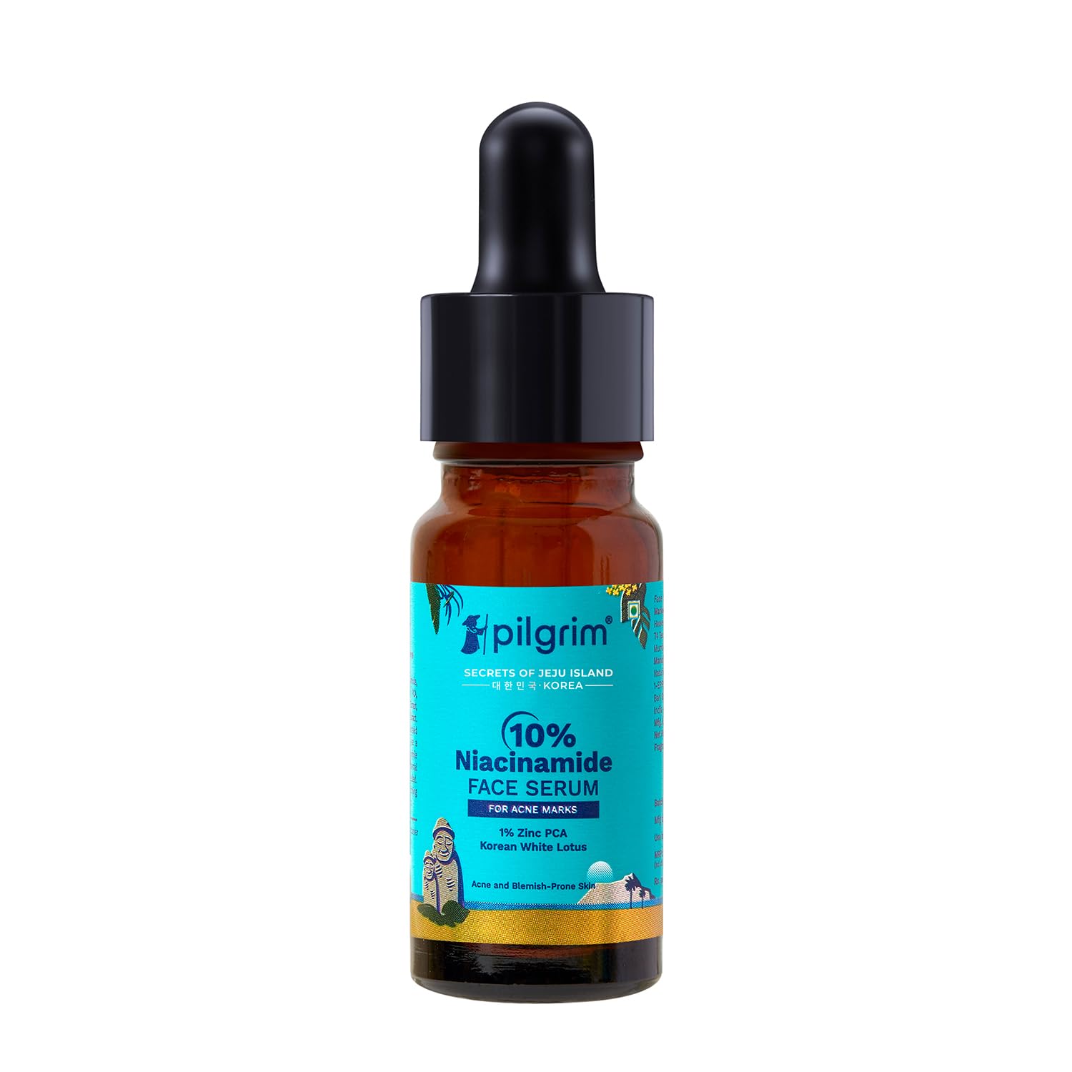 Pilgrim 10% Niacinamide Face Serum for Acne & Dark Spots - 10ml Oil-Free Brightening Treatment for All Skin Types | Fades Blemishes, Controls Shine & Evens Skin Tone | Perfect for Daily Skincare Routine & Post-Acne Care