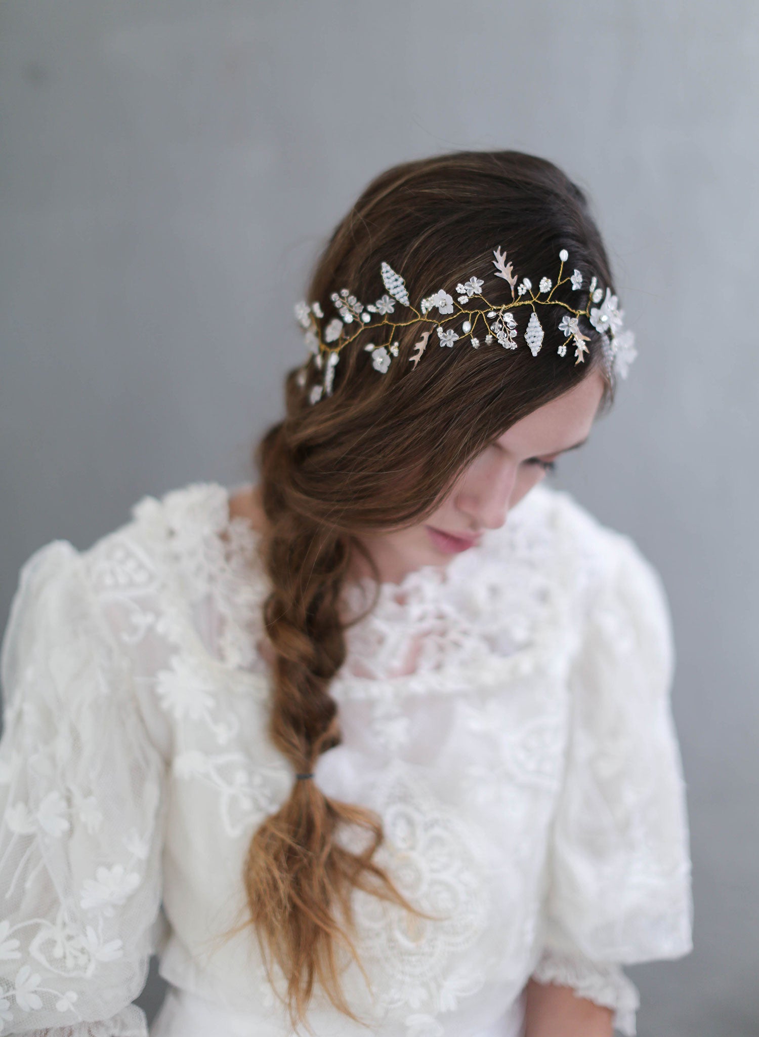 Floral Mist Hair Vine - Style #719 | Elegant Boho Hair Accessory for Weddings, Parties & Special Occasions