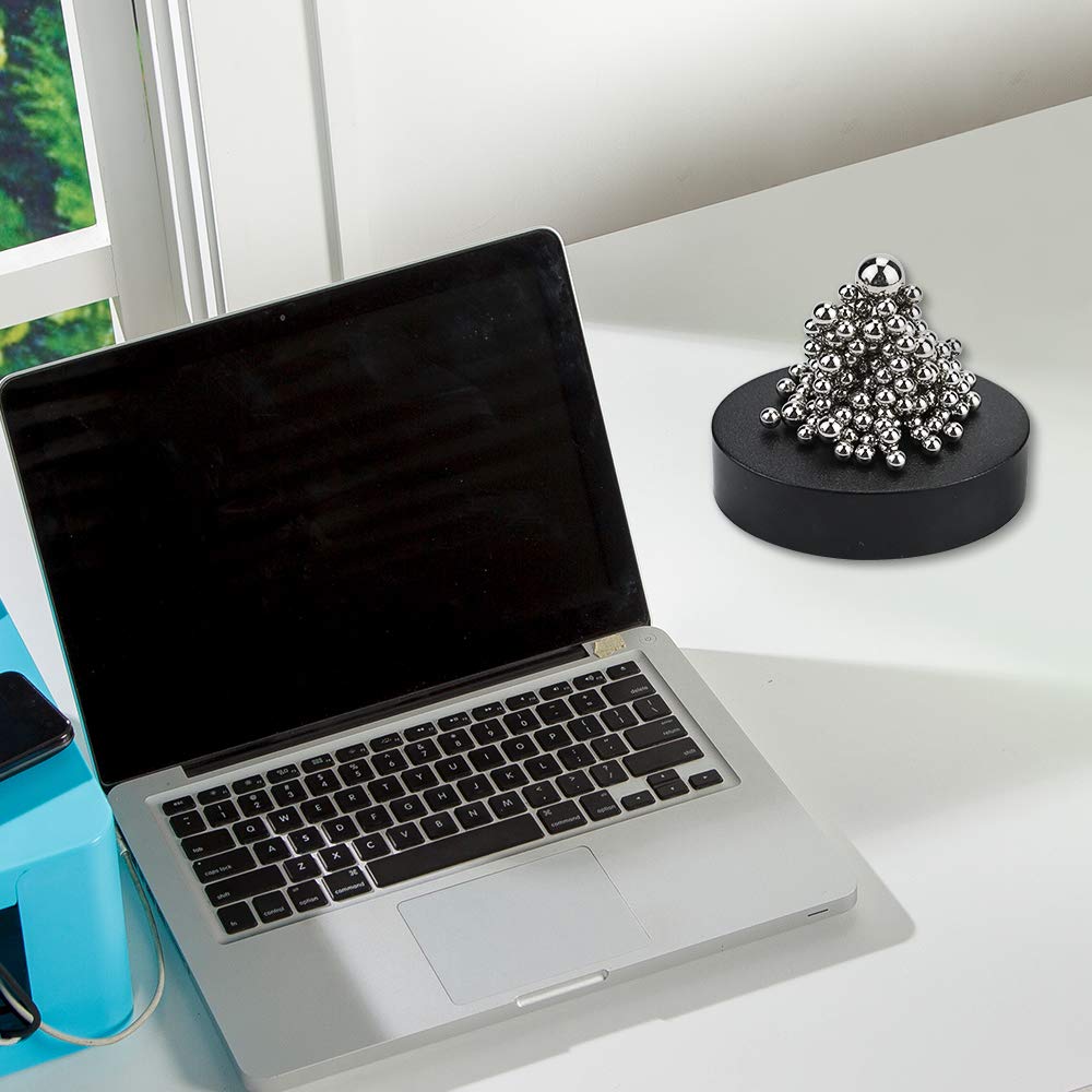 1 Box Stress Relief Magnetic Desk Sculpture Toys - Fidget Desk Decor with Magnetic Balls for Anxiety Relief, Office & Home Decor, Intelligence Development - Perfect for Office Workers, Students & ADHD Focus Aid